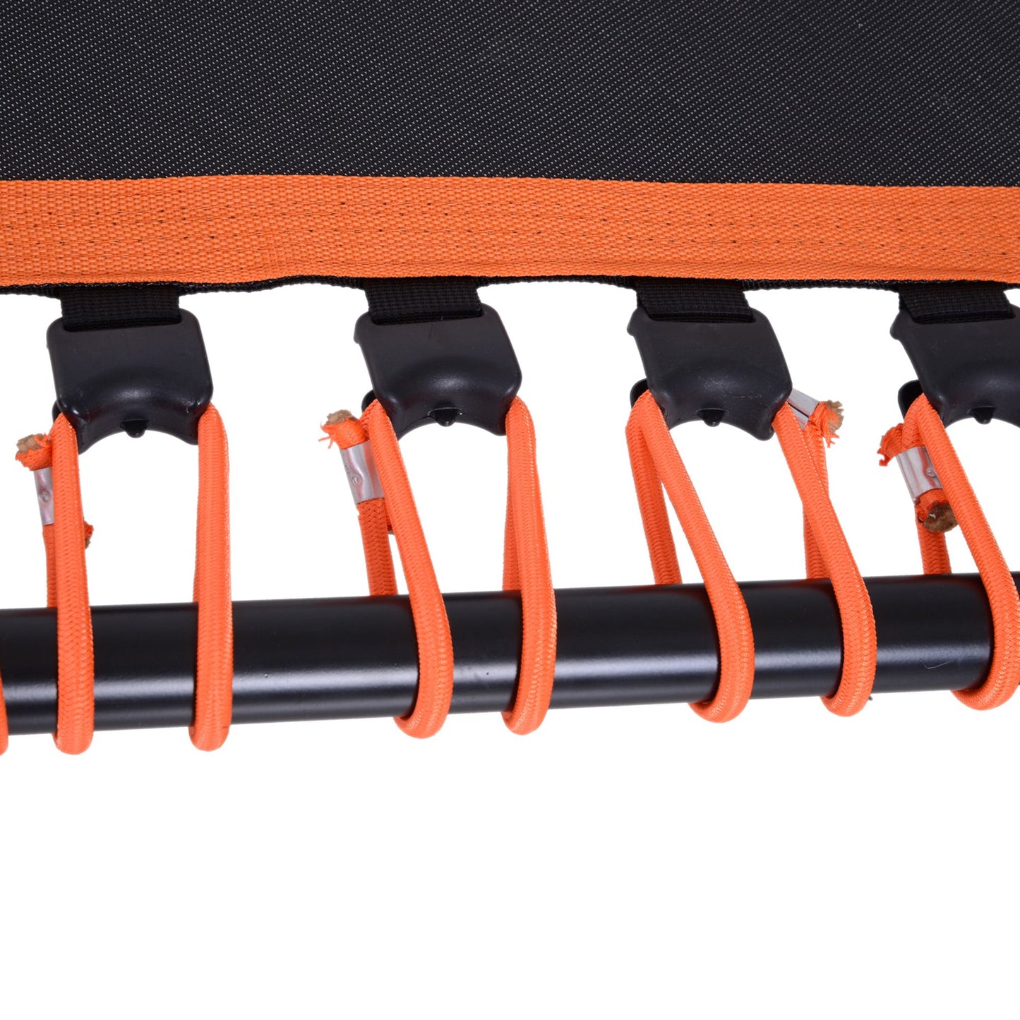 Mini Trampoline W/Adjustable Handle Bar - Black/Orange