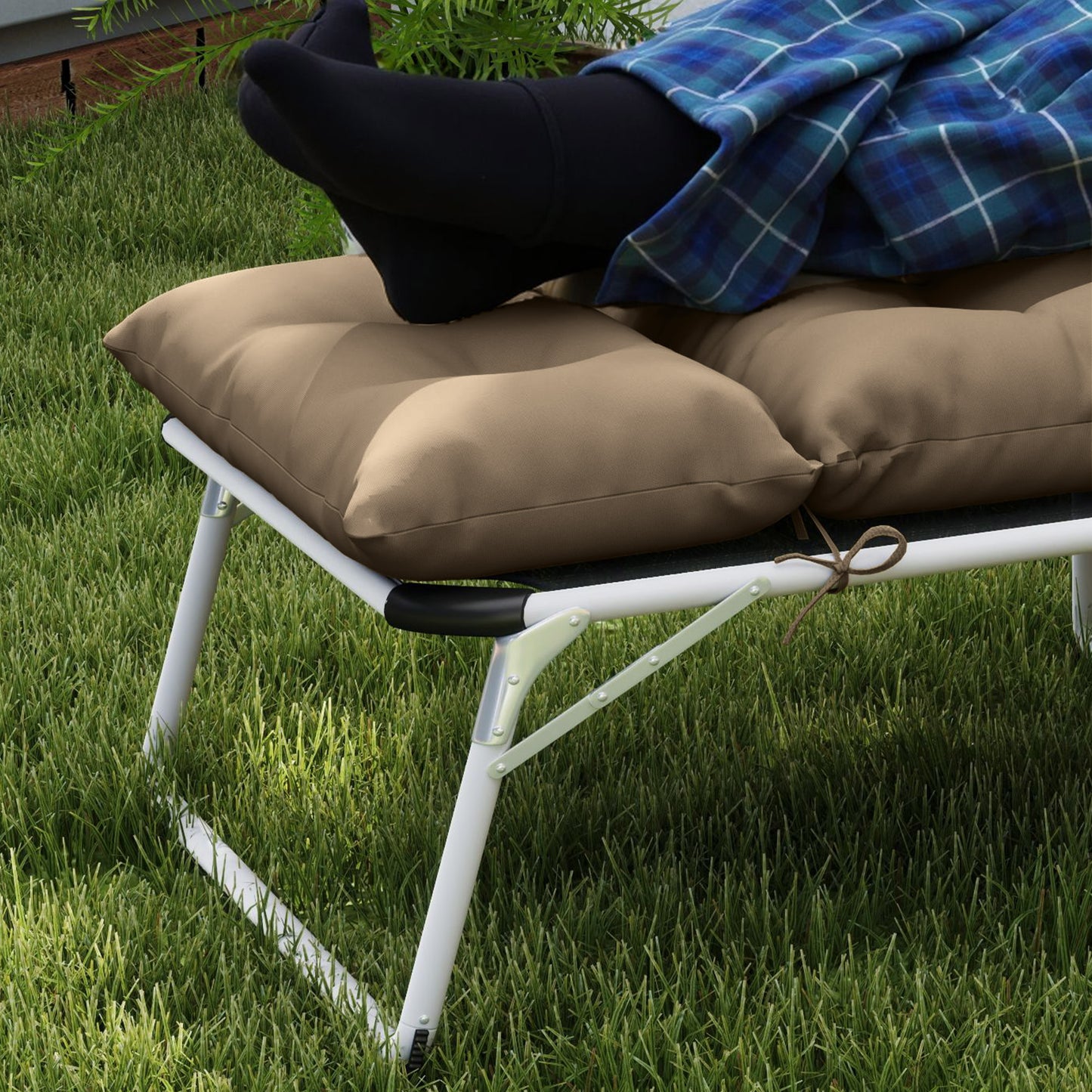 Sun Lounger Cushion Only, 190 x 56 x 10 cm Garden Lounge Chair Cushion, UPF20+ 220gsm Fabric