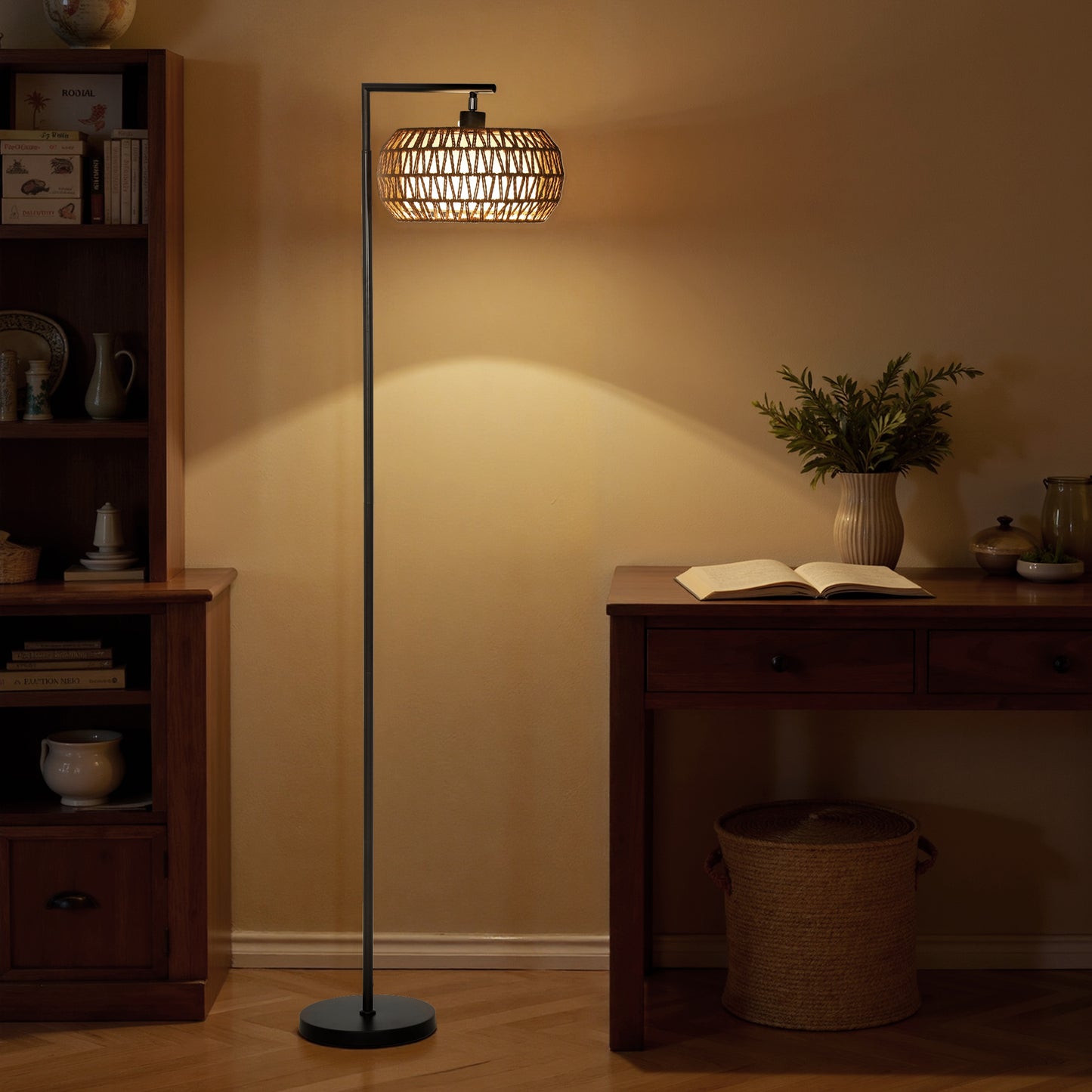 Boho Dimmable Floor Lamp - Black