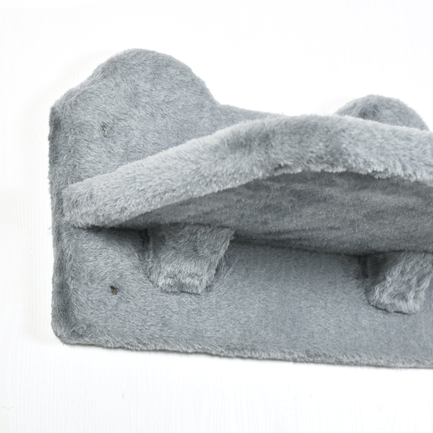 4PCs Wall-Mounted Cat Shelves w/ Scratching Post, Hammock, Nest - Grey