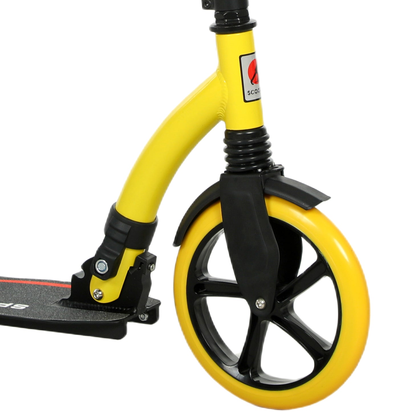 Foldable Kick Scooter with Double Shock Absorption and Big Wheels