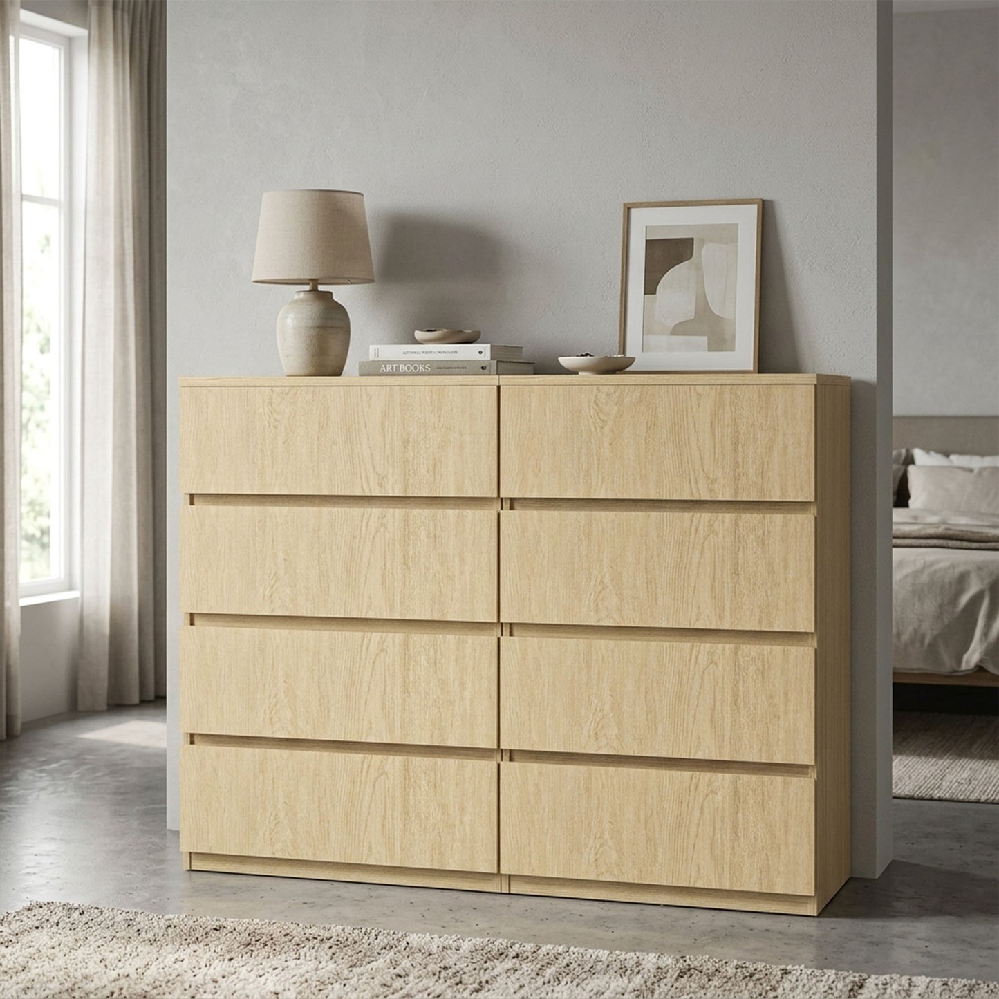 Chest of Drawers, 4-Drawer Storage Cabinets, Modern Dresser, Storage Drawer Unit for Bedroom