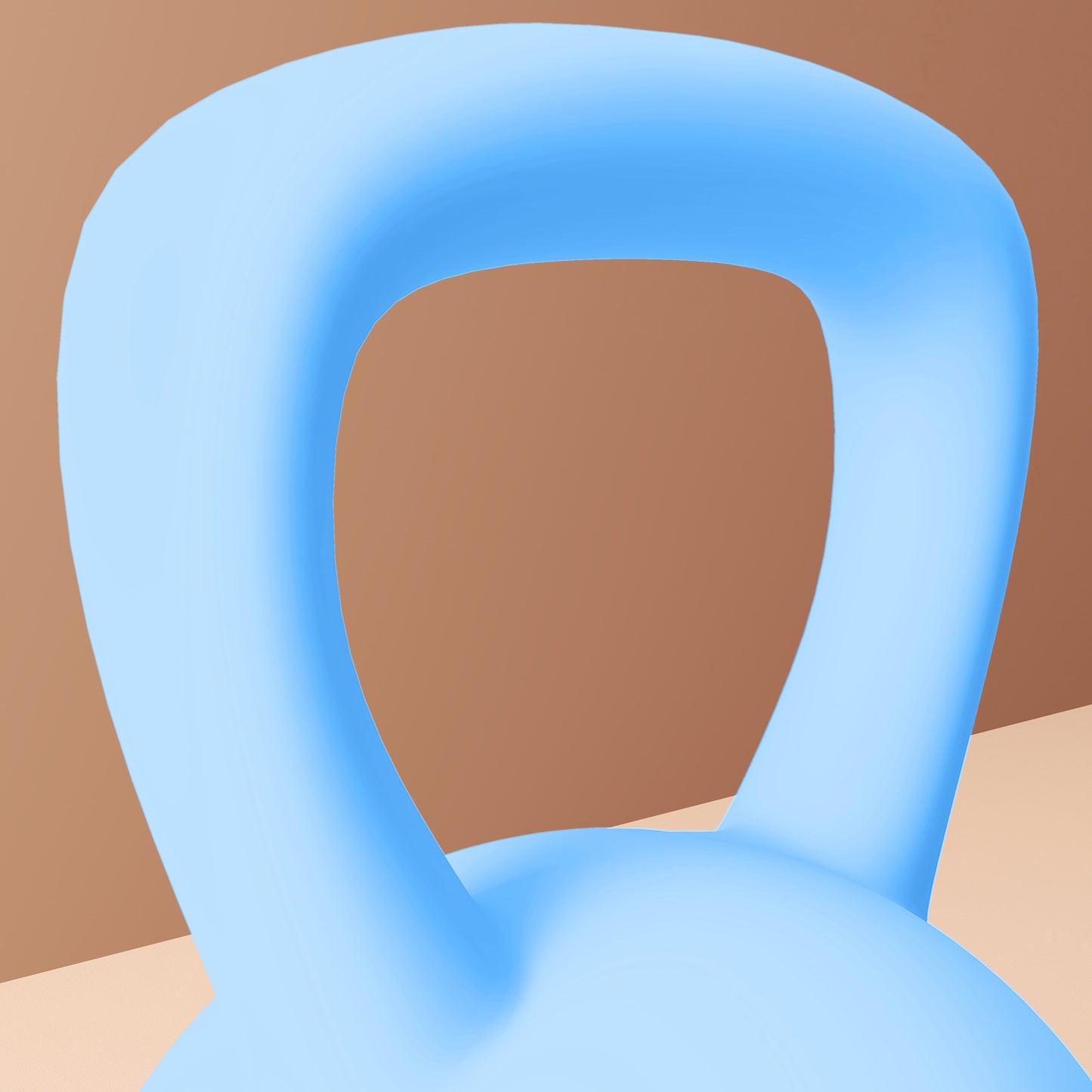 6KG Soft Kettlebell, Kettlebell with Non-Slip Handle for Home Gym, Weight Lifting, Strength Training, Light Blue/Grey