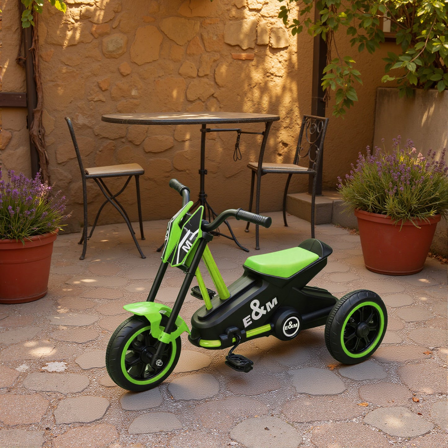 Kids Tricycle Baby Trike, Kids Trike with Pedal, 3 Wheel Toddler Balance Bike for Indoor Outdoor Use, Green