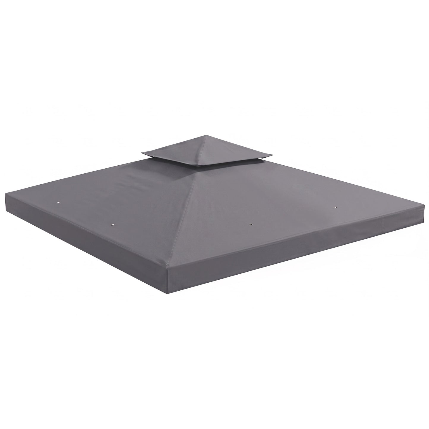 3(m) Gazebo Top Cover Double Tier Canopy Replacement Pavilion Roof Deep Grey
