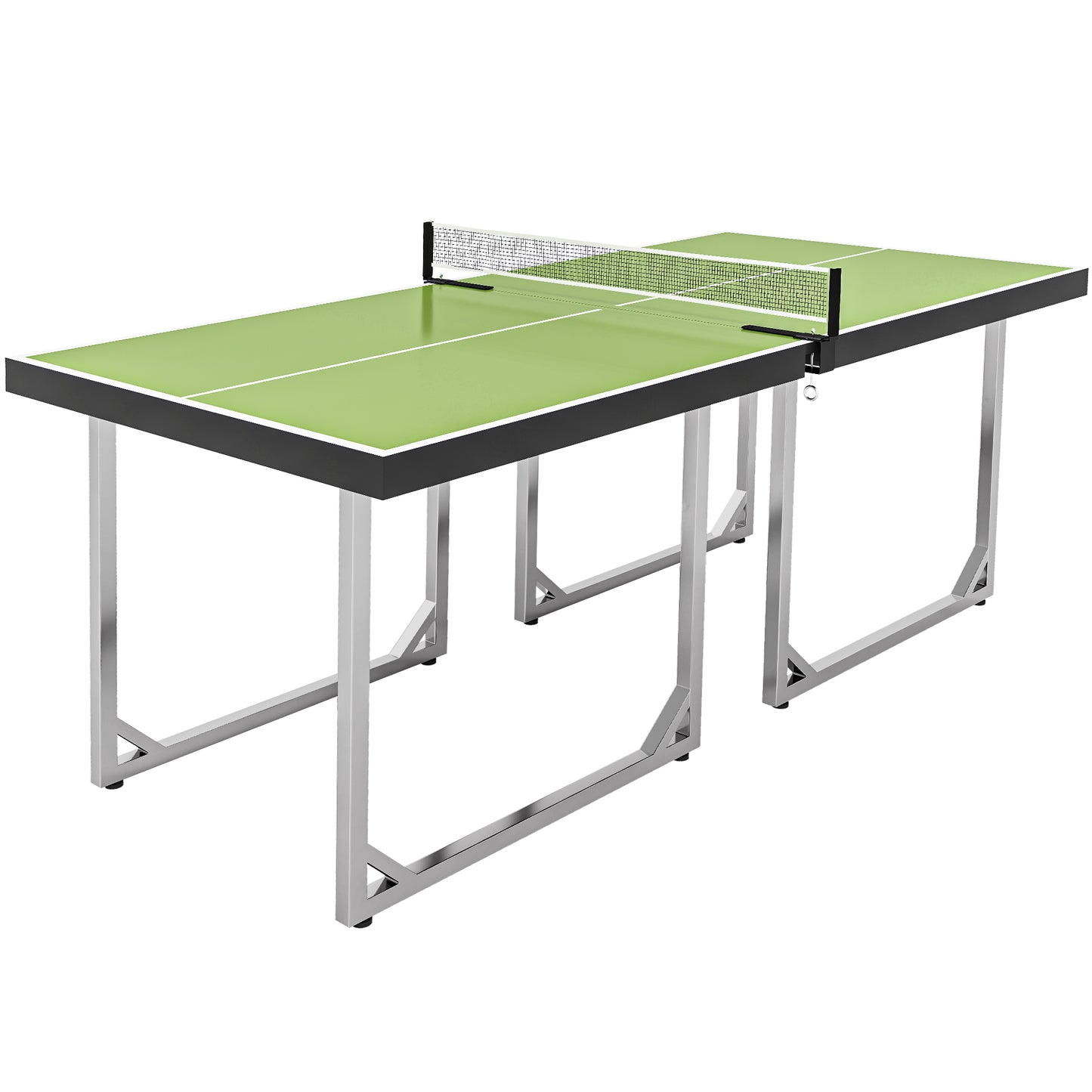 6ft Table Tennis Table, Ping Pong Table with Net, Foldable and Portable Ping Pong Set for Indoor Use, Easy Assemble, Midsize