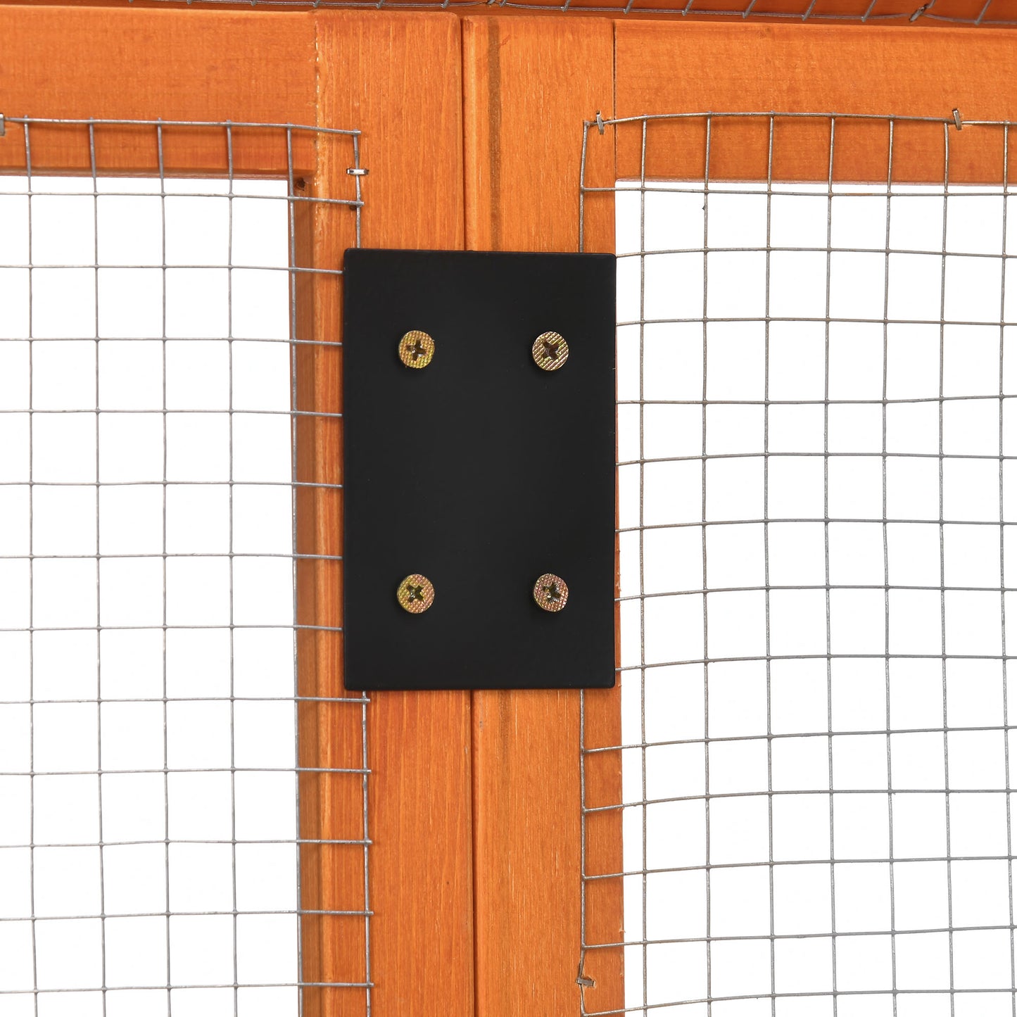Large Chicken Run, Wooden Chicken House for 1-3 Chickens, Hen House Duck Pen Outdoor with Combinable Design, Orange