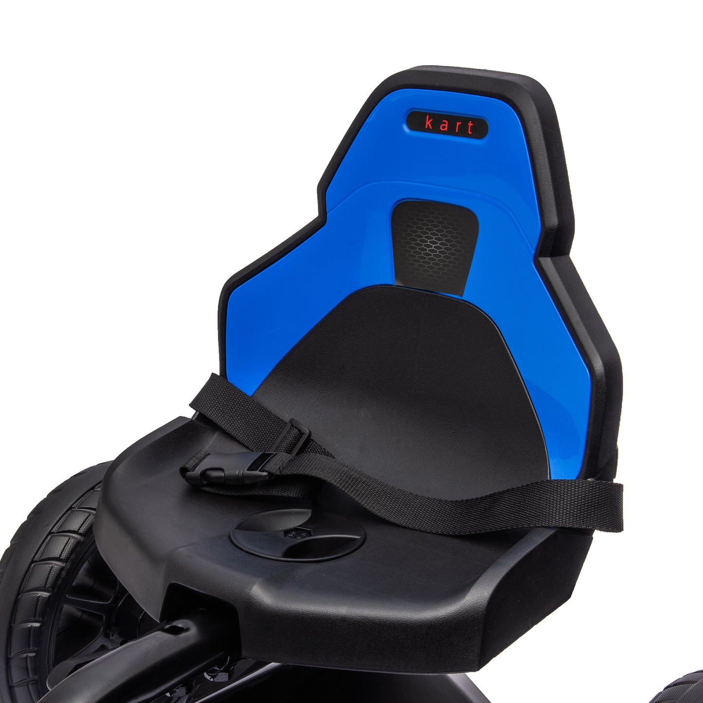 Kids Pedal Go Kart, with Adjustable Seat, EVA Wheels, Seat, Handbrake - Blue