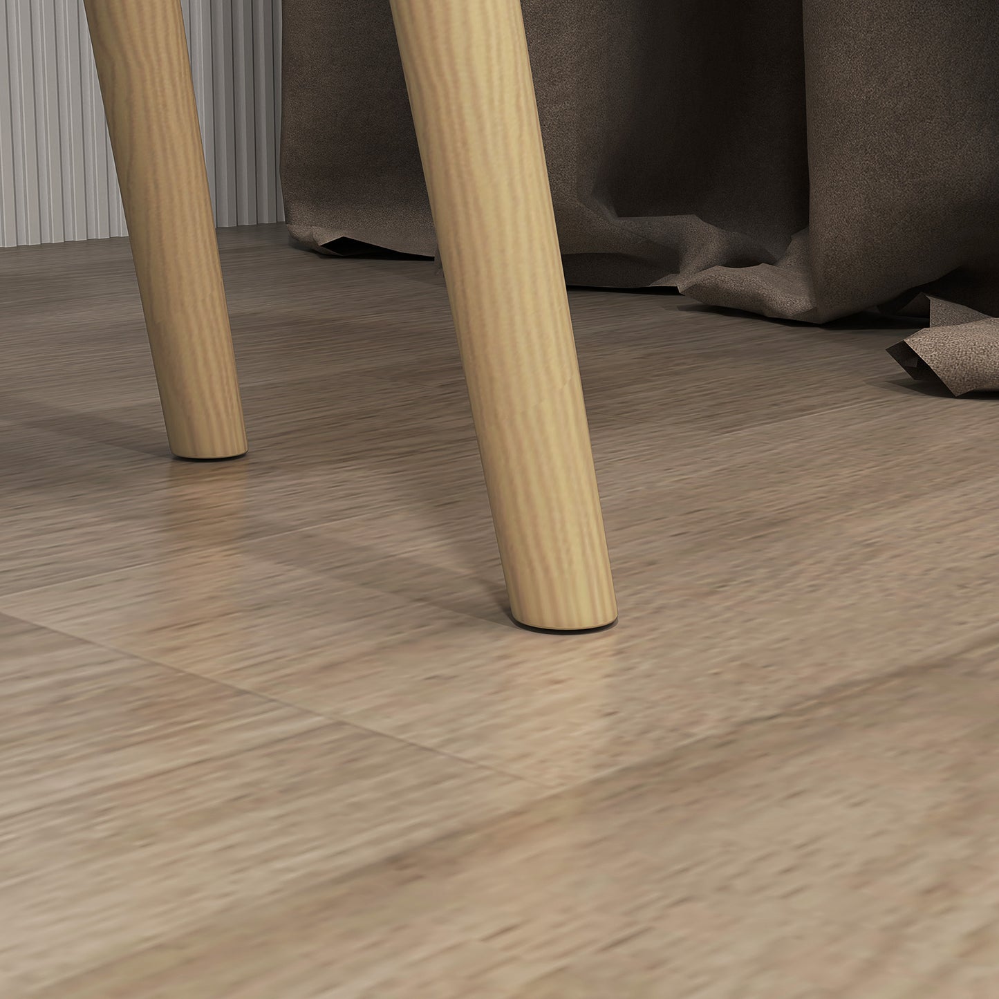 Nesting Coffee Table, Set of 2 Side Tables, Stacking End Tables with Solid Wood Legs, for Living Room Bedroom, Light Grey