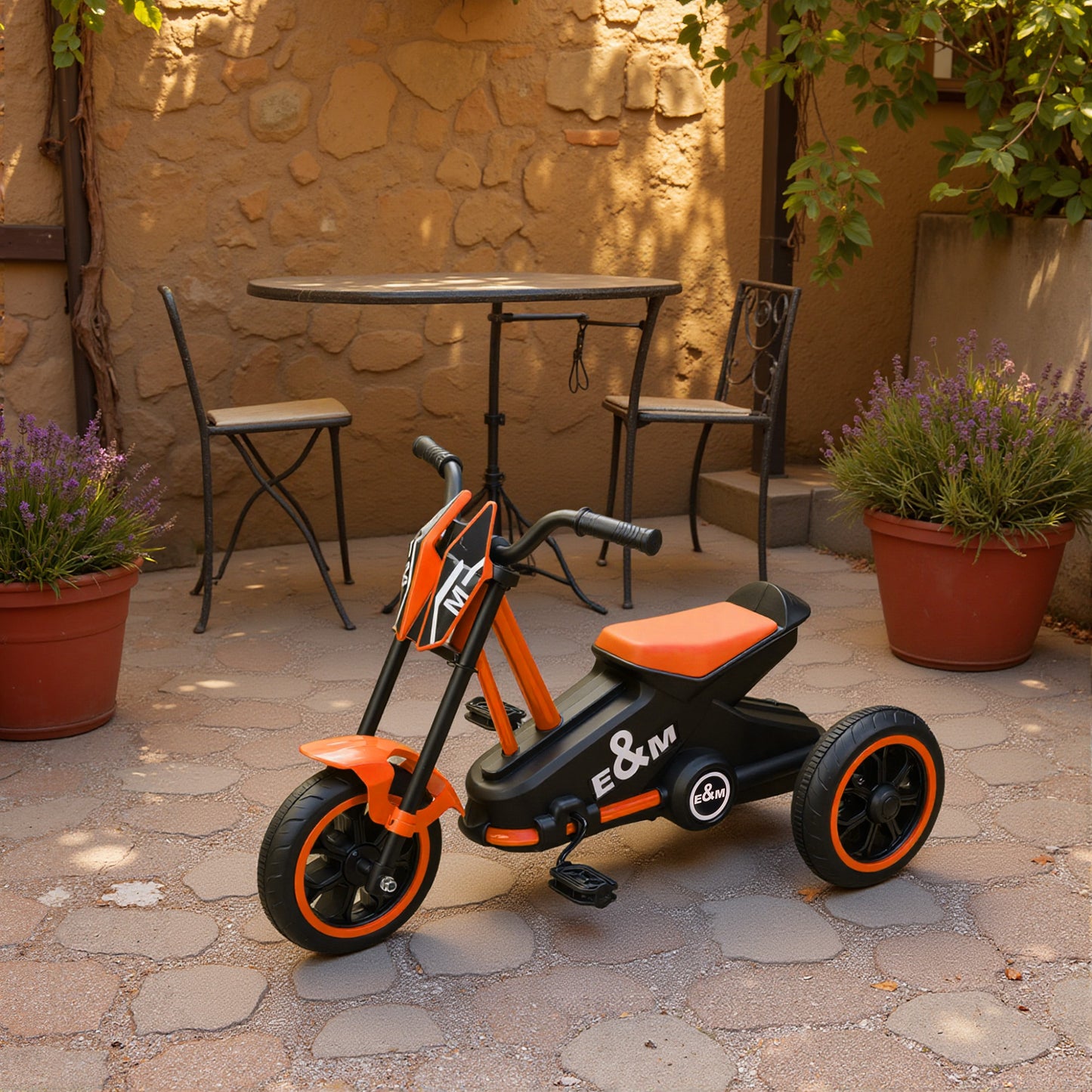 Kids Tricycle Baby Trike, Kids Trike with Pedal, 3 Wheel Toddler Balance Bike for Indoor Outdoor Use, Orange