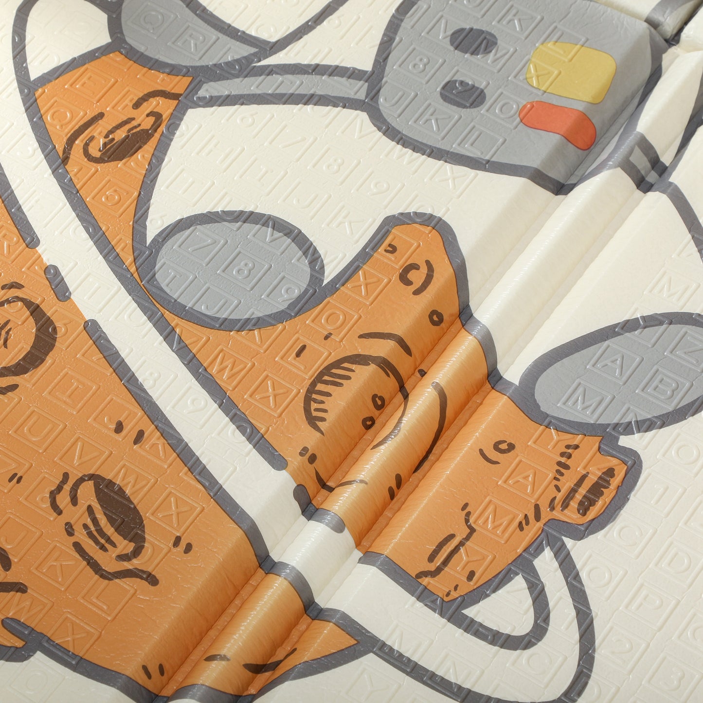 Baby Play Mat, Double Sideded Foldable Kids Crawling Mat, Reversible & Waterproof, Astronaut and Planet