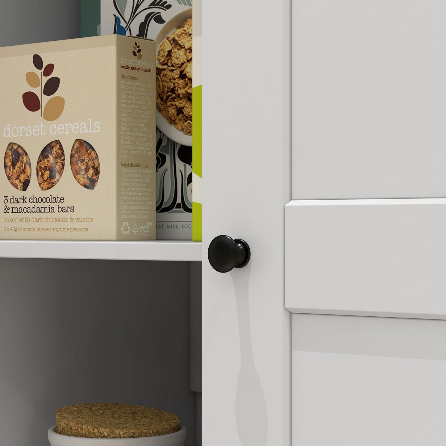 172cm Kitchen Cupboard, Freestanding Storage Cabinet with Doors and Shelves