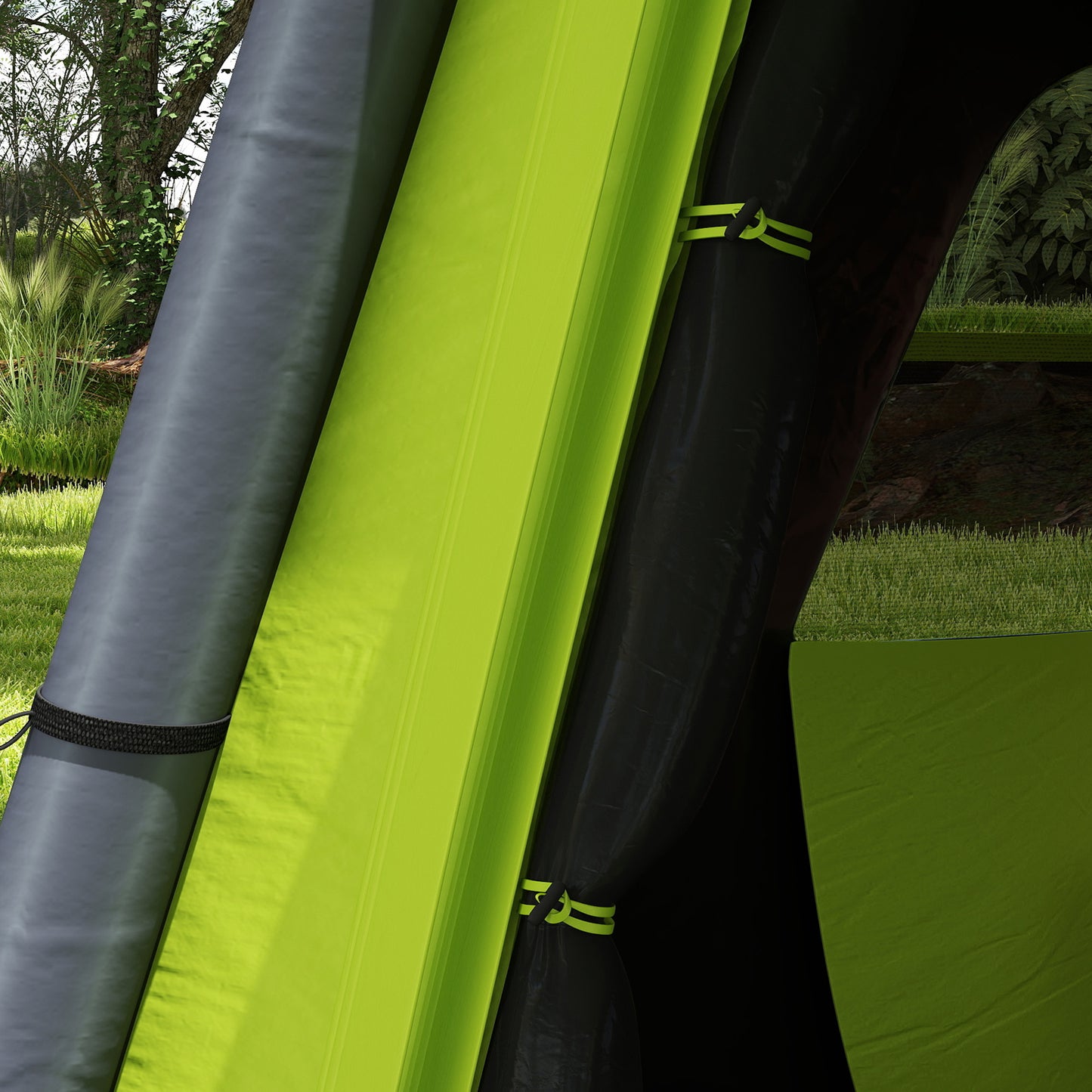 Inflatable Camping Tent w/ Hand Pump, Easy Setup 1/2 Person Blow Up Tent Waterproof 190T Taffeta w/ Mesh Windows