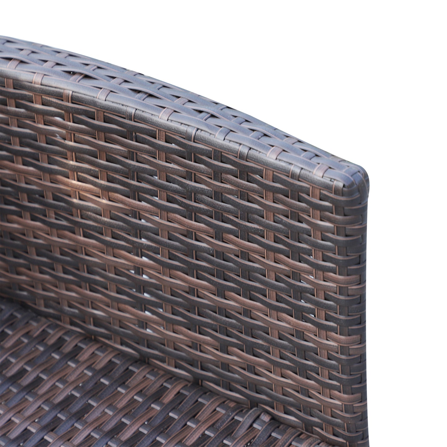 6 Seater Rattan Dining Set with Cushions, Rattan Garden Furniture Set with 6 Armchairs, Rectangular Glass Top Table