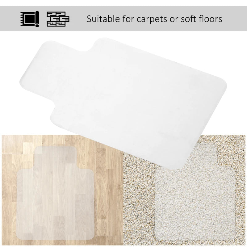 Non Slip Stud Indentation Frosted Office Chair Mat / Carpet Protector