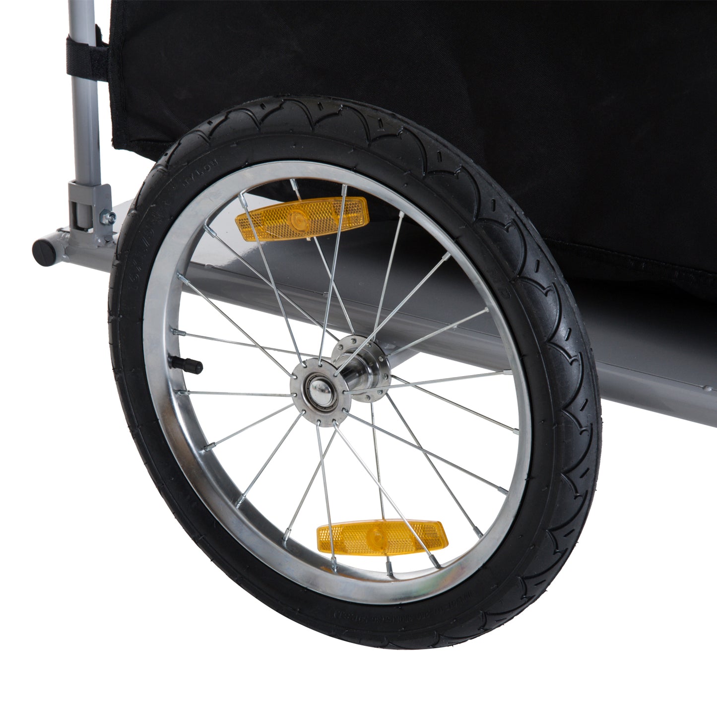 Two-Wheel Bicycle Large Cargo Wagon Trailer Oxford Fabric, Folding Storage, & Removable Cover, Yellow