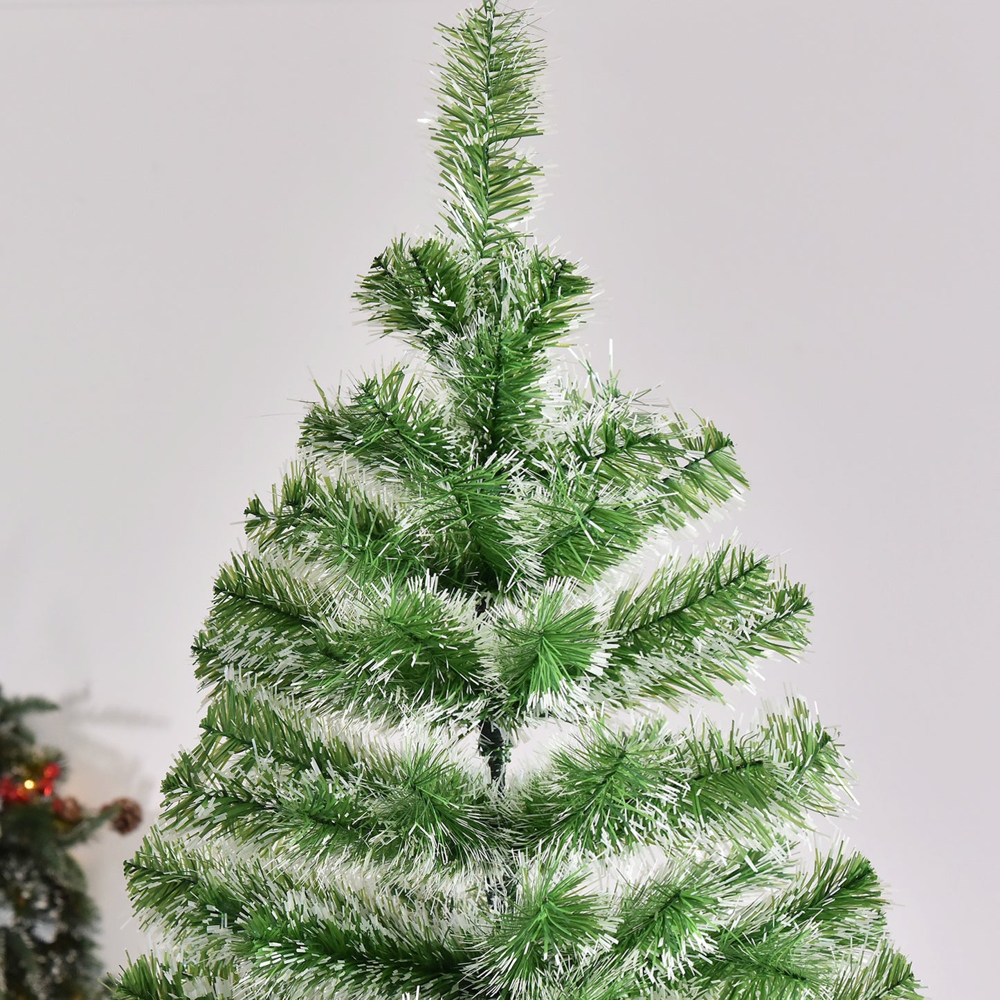 7FT Indoor Christmas Tree Artificial Decoration Xmas Gift with Metal Stand Branch Tips