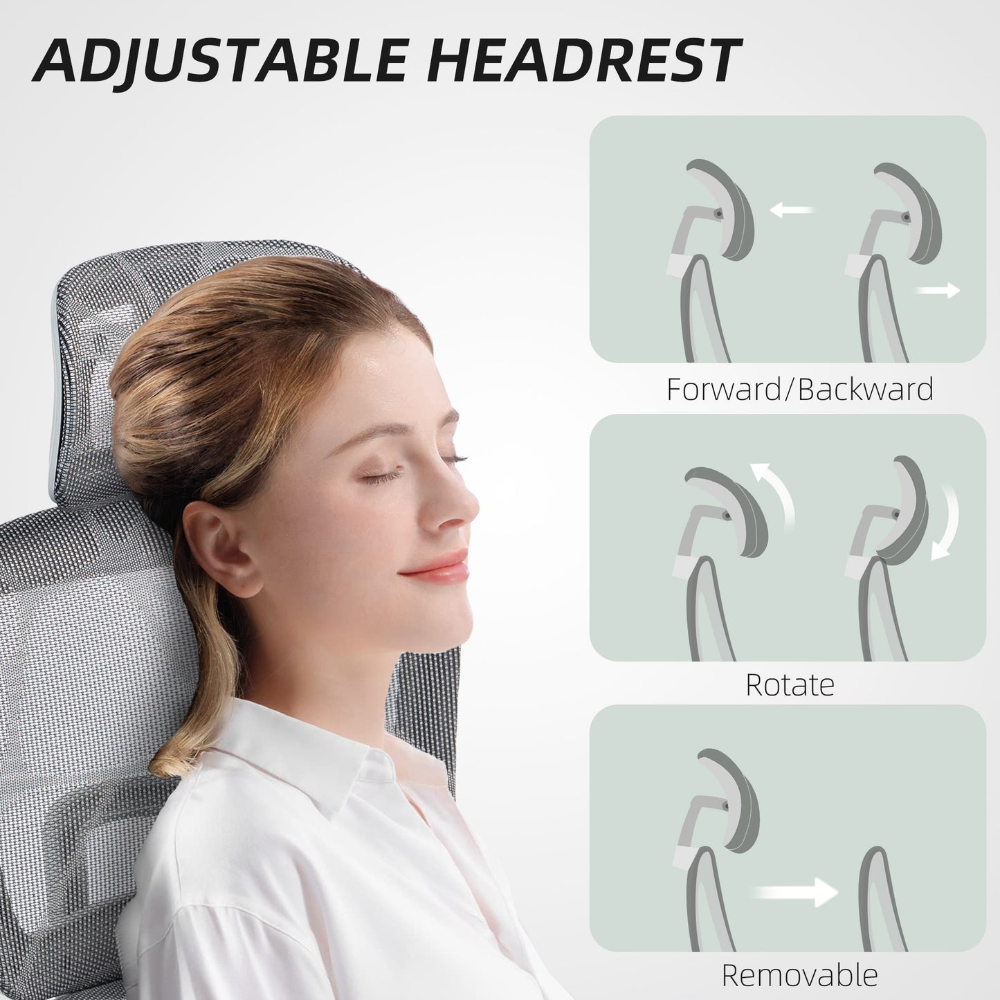 Multi-Adjustable Mesh Office Chair - Grey