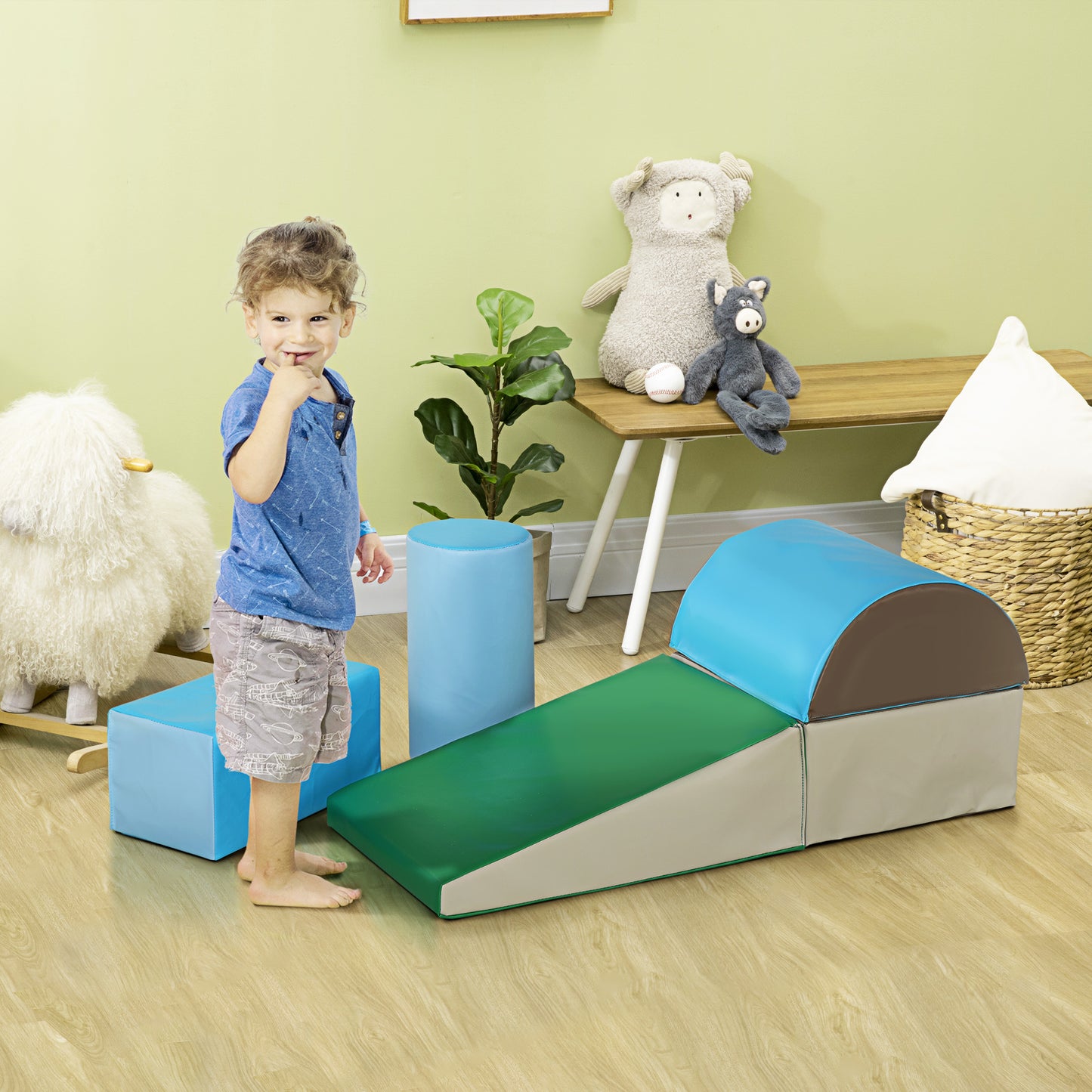 5 Piece Kids Soft Play Set, Climb and Crawl Activity Toys Set for Baby Toddler