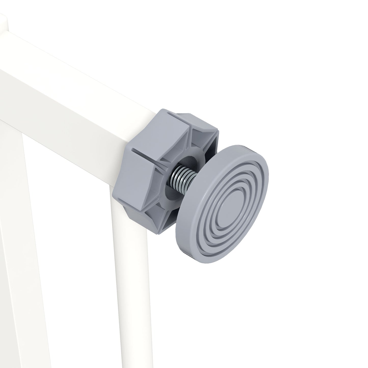 Adjustable Safety Gate w/ One Extensions, Four Adjustable Screws, White