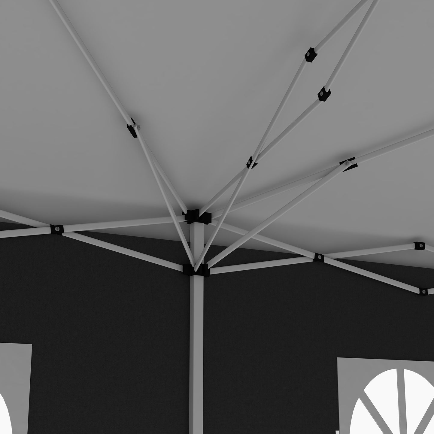 3 x 6 m Pop Up Gazebo with Sides and Windows, Height Adjustable Wedding Camping Party Tent Canopy Marquee with Storage Bag fo