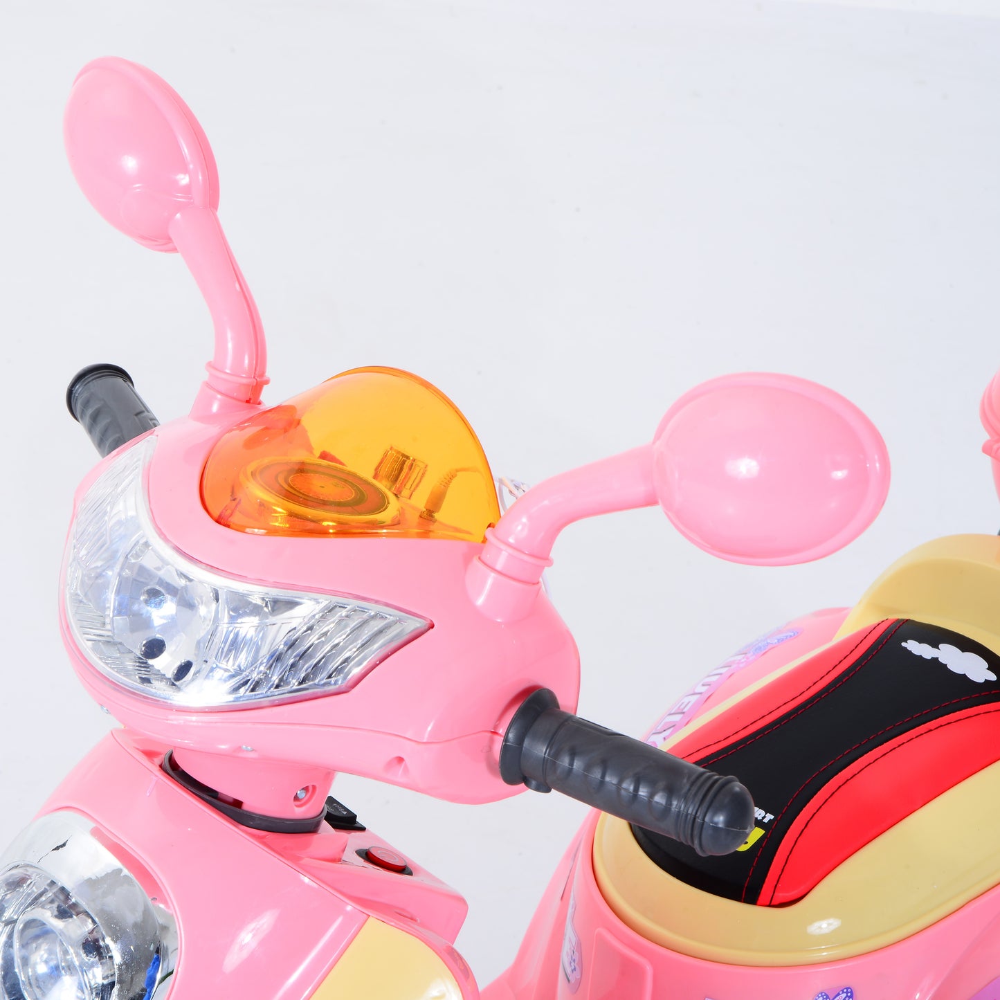 Kids Electric Ride On Toy Car 6V Electric Motorbike with Chargeable Battery Headlight and Music for 3-5 Years - Pink