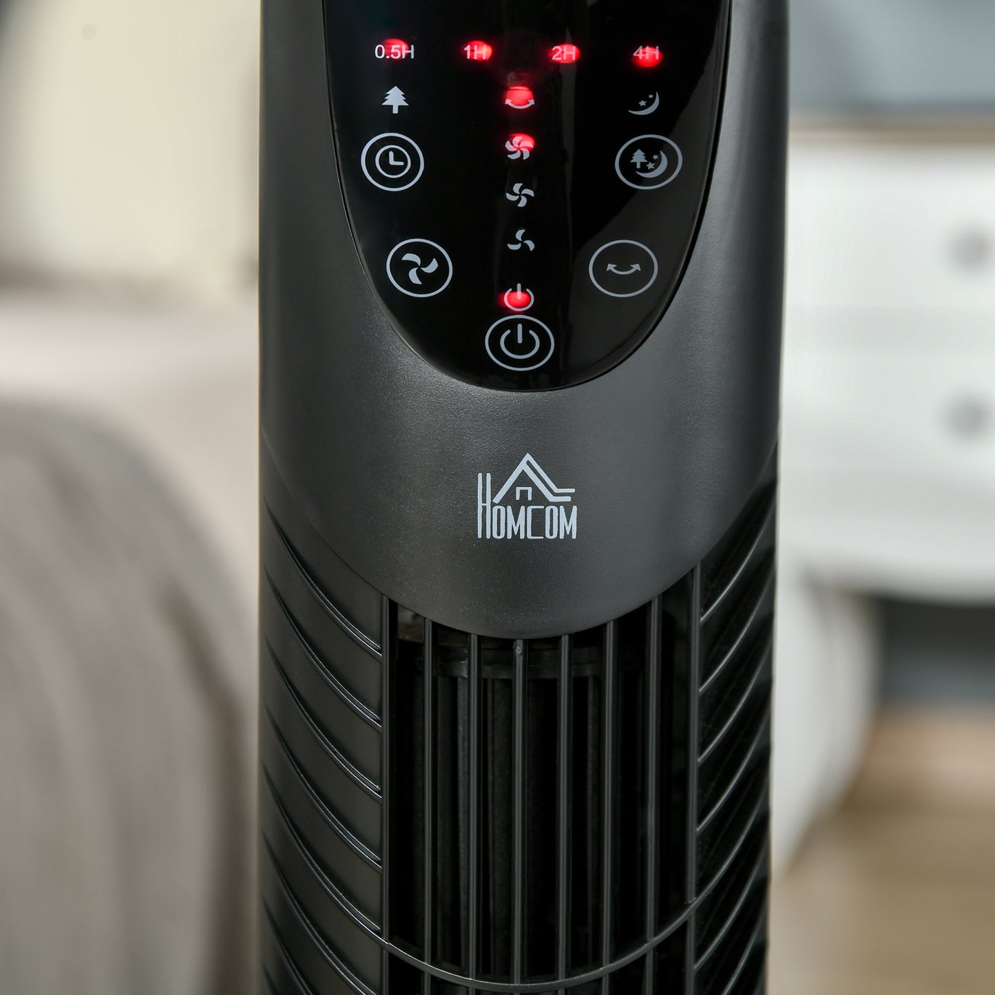 31 Inch Bladeless Oscillating Tower Fan with 70° Oscillation, Remote Control, 7.5H Timer, 3 Speed 3 Modes