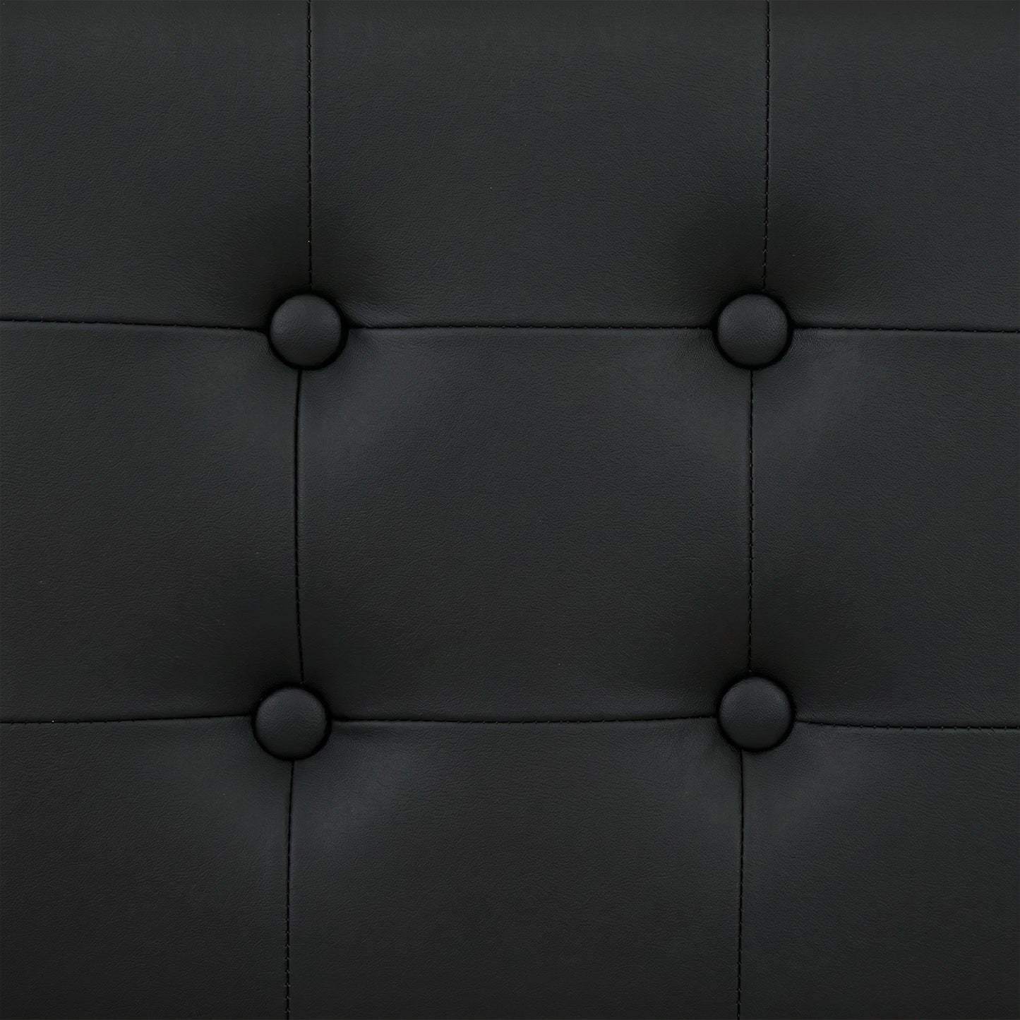 PU Leather King Size Ottoman Bed Frame, with Front Drawer - Black
