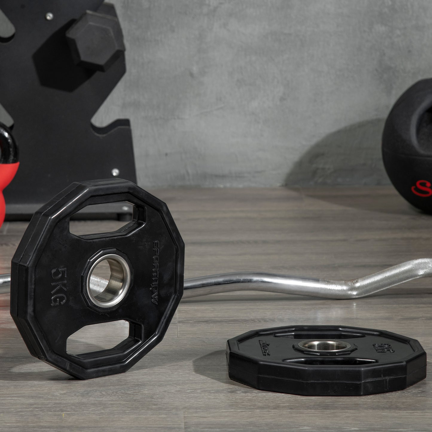Olympic Weight Plates Set, Metal and Rubber Bumper Plates Weights Discs with 2"/5cm Holes