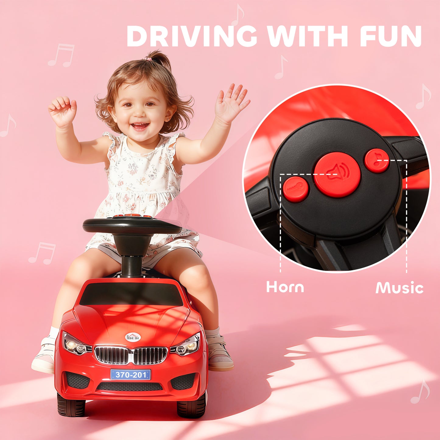 Ride on Car Baby Toddler Walker Foot to Floor Sliding Car Slider, Red
