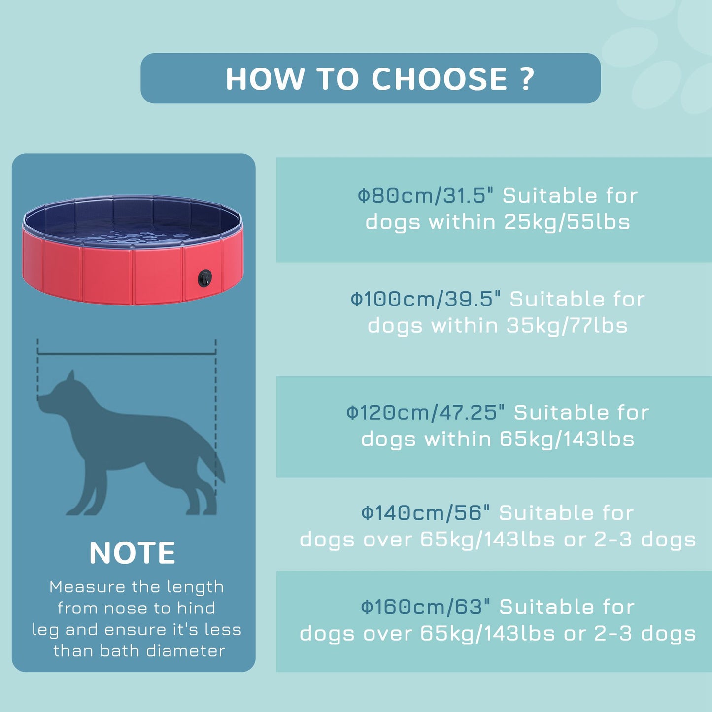Foldable Dog Pool for Puppies and Ducks, Thickened PVC Dog Paddling Pool Bath Tub Hard Board