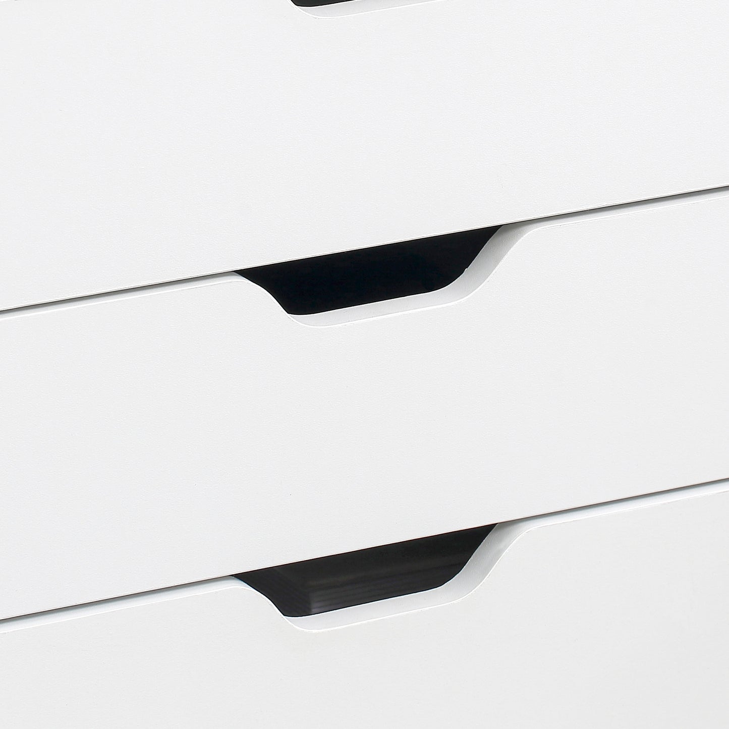 Seven-Drawer Filing Cabinet, with Wheels - White
