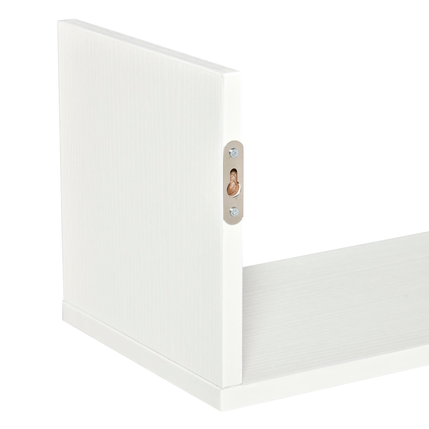 Set of 3 Wooden U-Shaped Floating Shelves Set, 80cm Wall Mounted Hanging Bookshelf