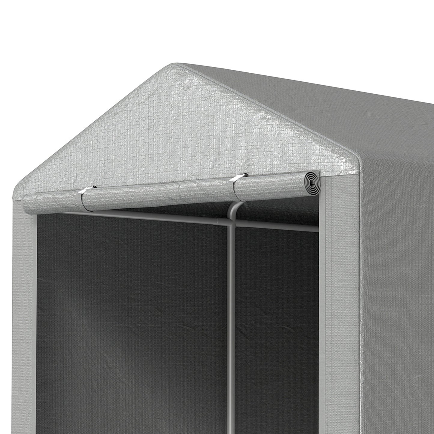 2.2 x 1.6 m Outdoor Storage Tent, with Accessories - Light Grey