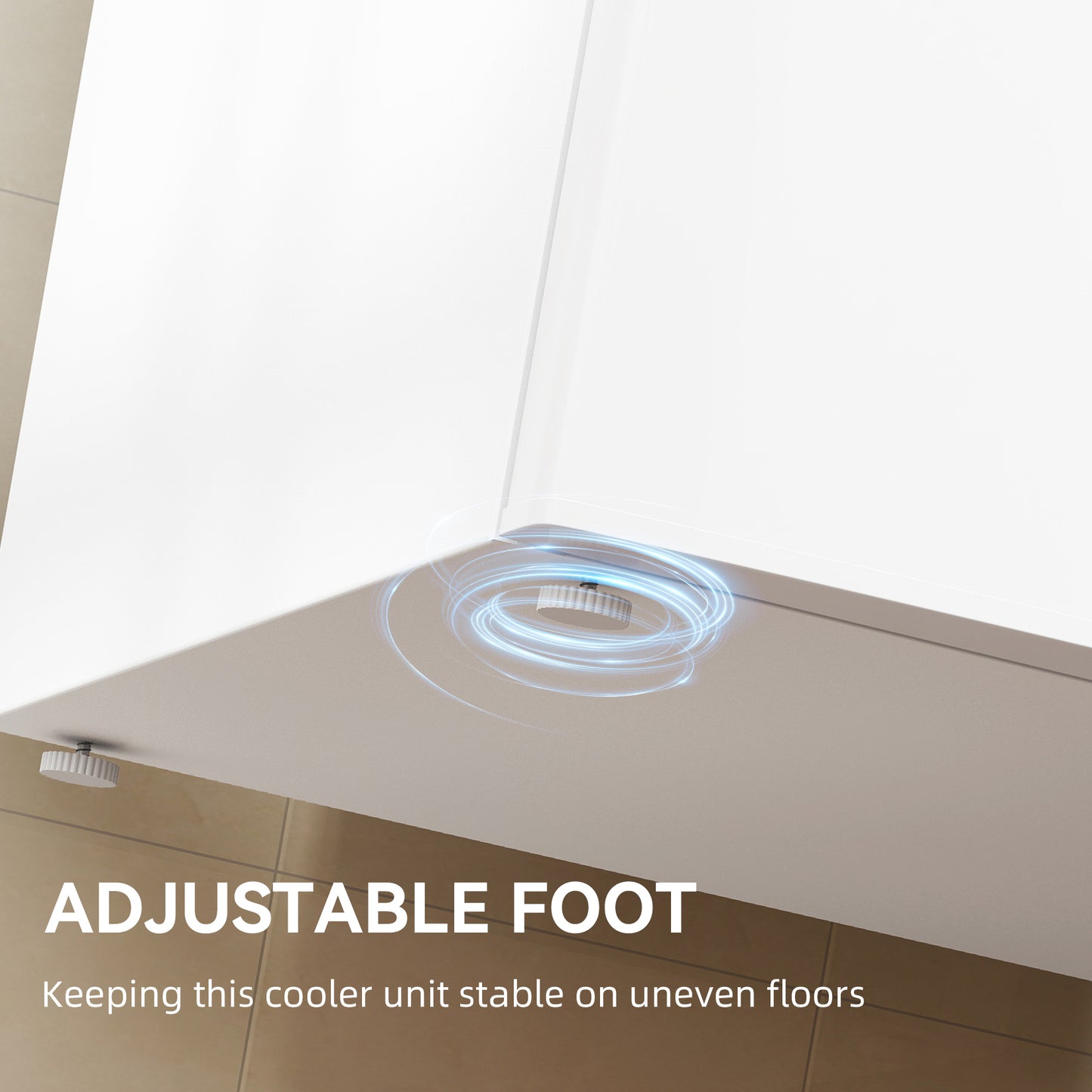 88L Under Counter Fridge Freezer, Small Refrigerator with 5-Setting, 3 Star Freezer Rating, White