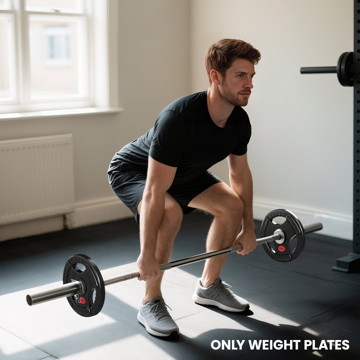 Olympic Weight Plates, 2"/5cm Weight Disc Pair with Tri-Grips