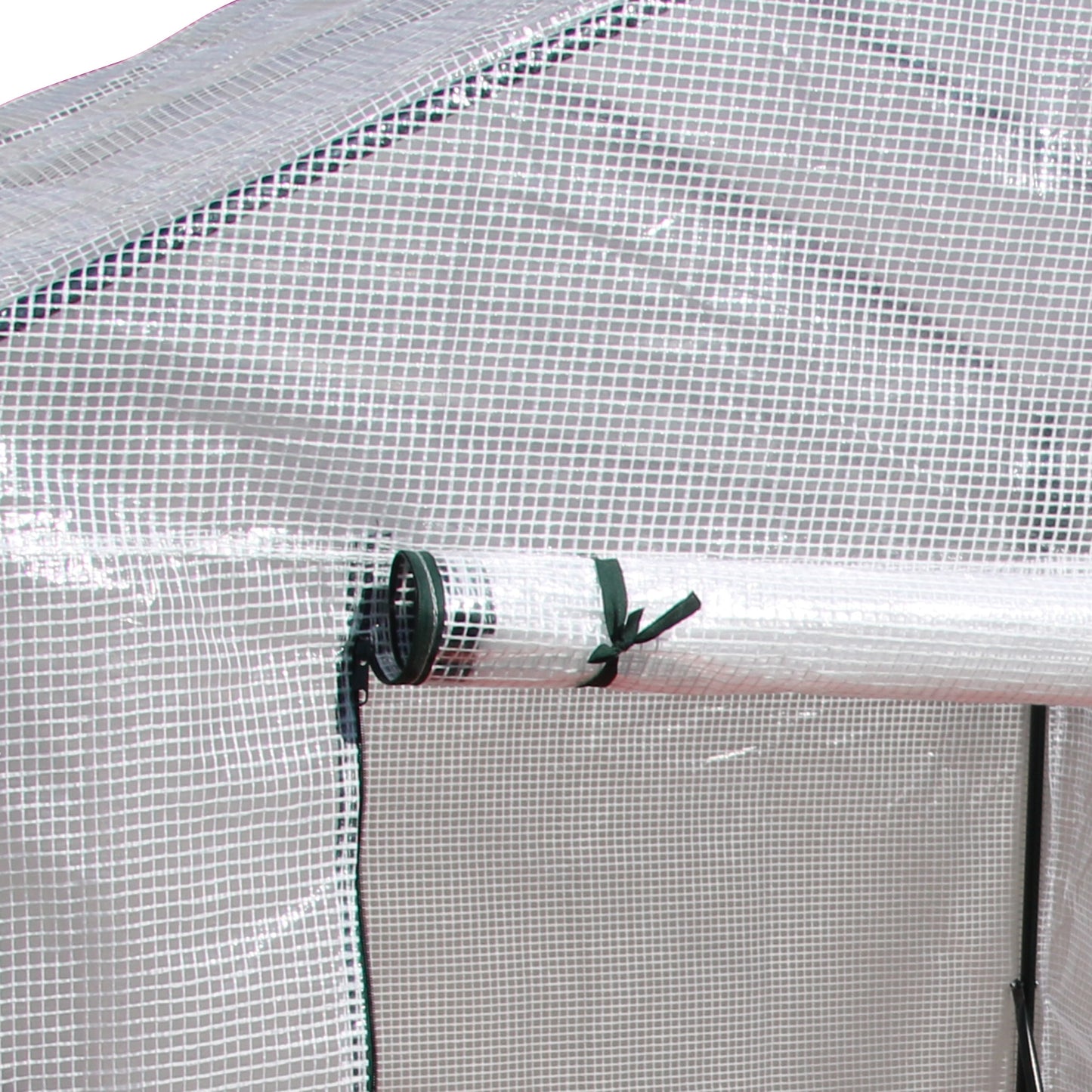 Walk In Greenhouse with 2 Tier Shelf, Portable Gardening Plant Grow House Tomato Greenhouse with Roll up Zip Panel Door