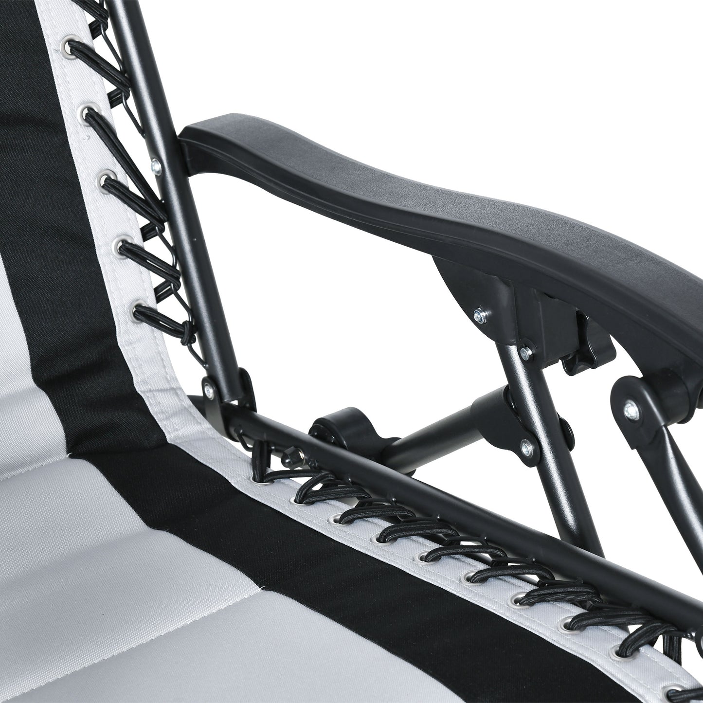Zero Gravity Lounger Chair, Folding Reclining Patio Chair with Padded Seat, Cup Holder