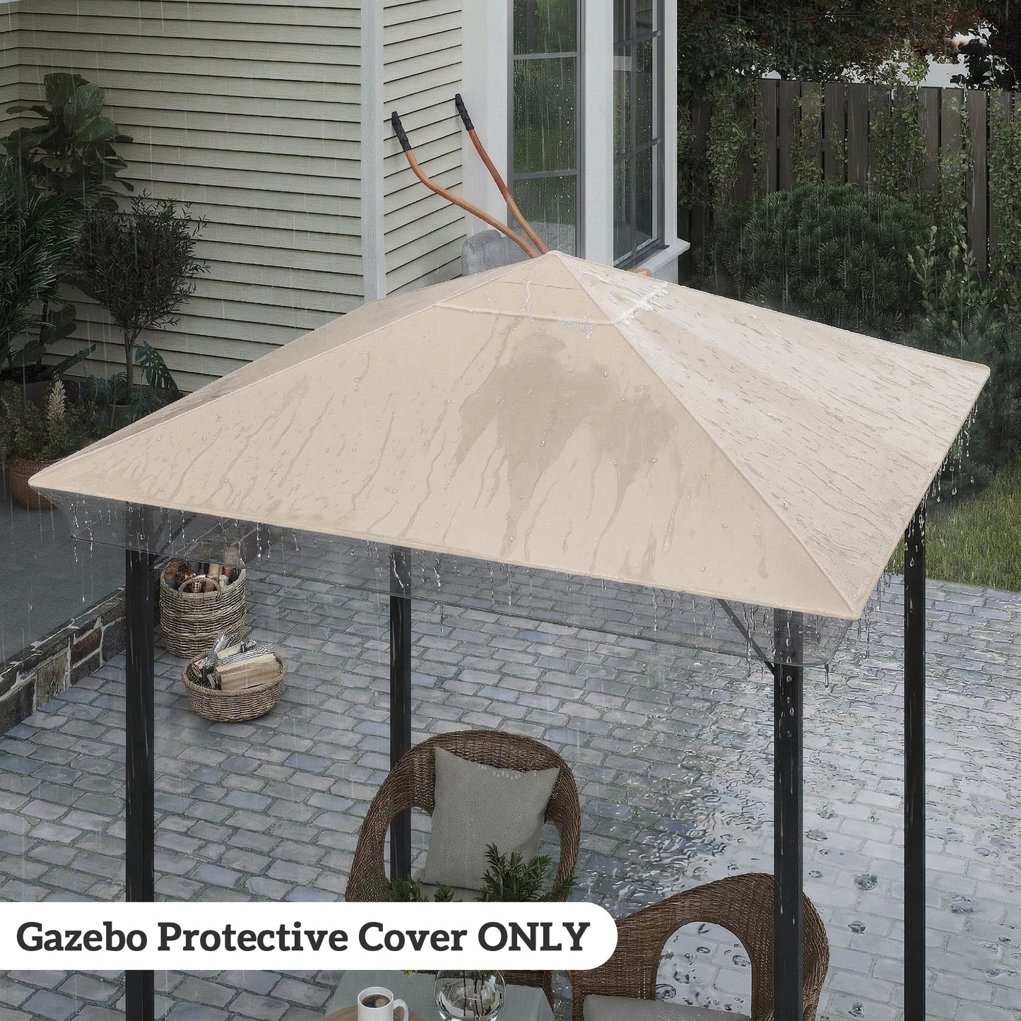 2 x 2 (m) Gazebo Protective Cover, Waterproof Cover for Gazebo, Canopy and Tent