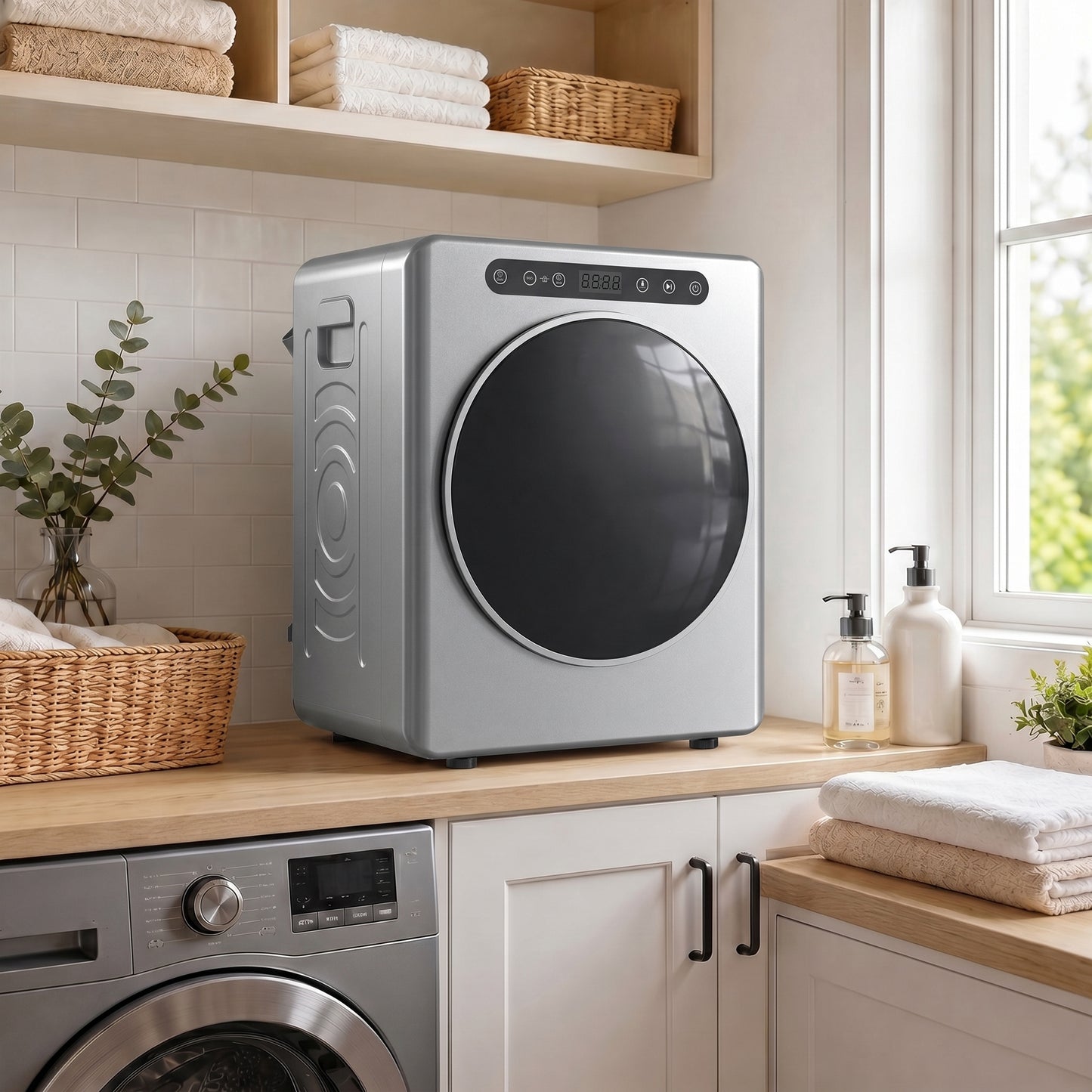 5 kg Compact 40-60℃ Tumble Dryer - Silver Tone