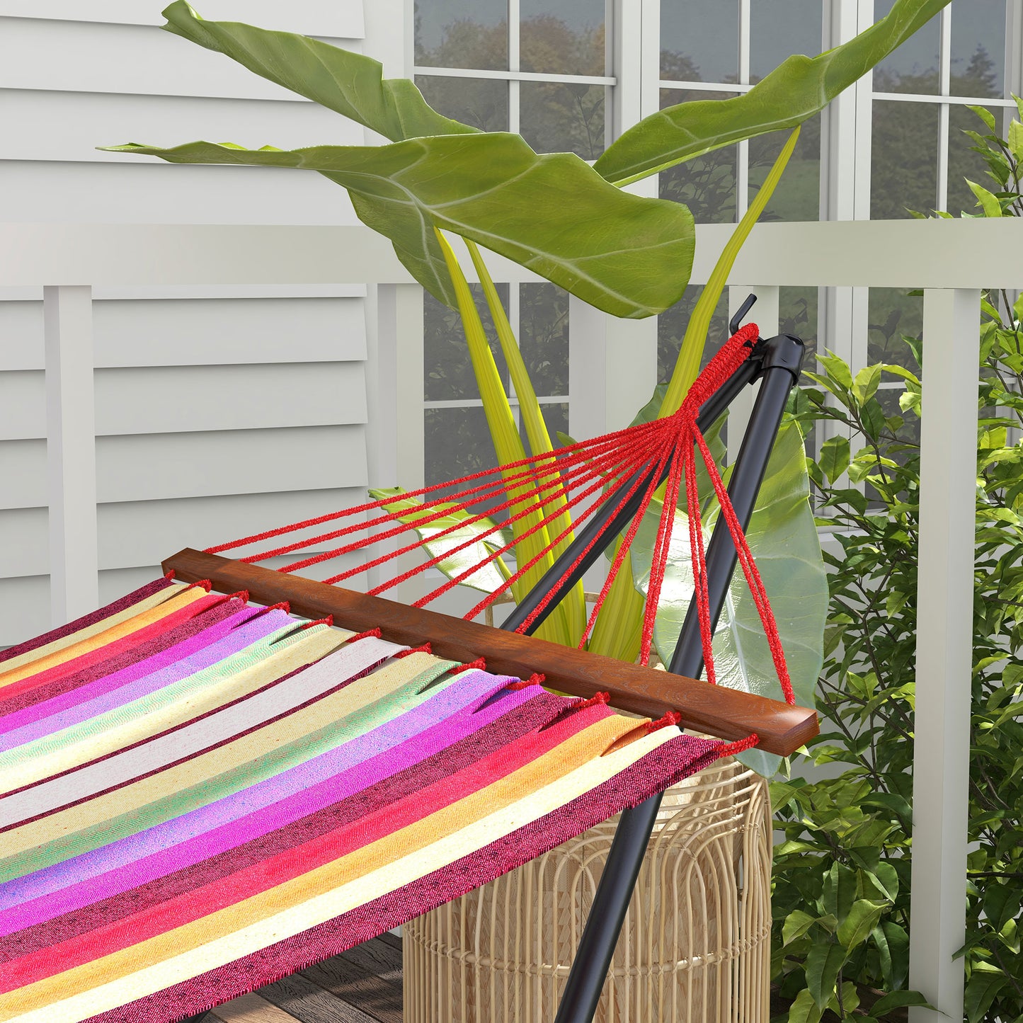 Foldable Hammock Stand, Portable Hammock with Metal Frame, 2 in 1 Hammock Net Stand, Hammock Chair Stand with Carry Bag