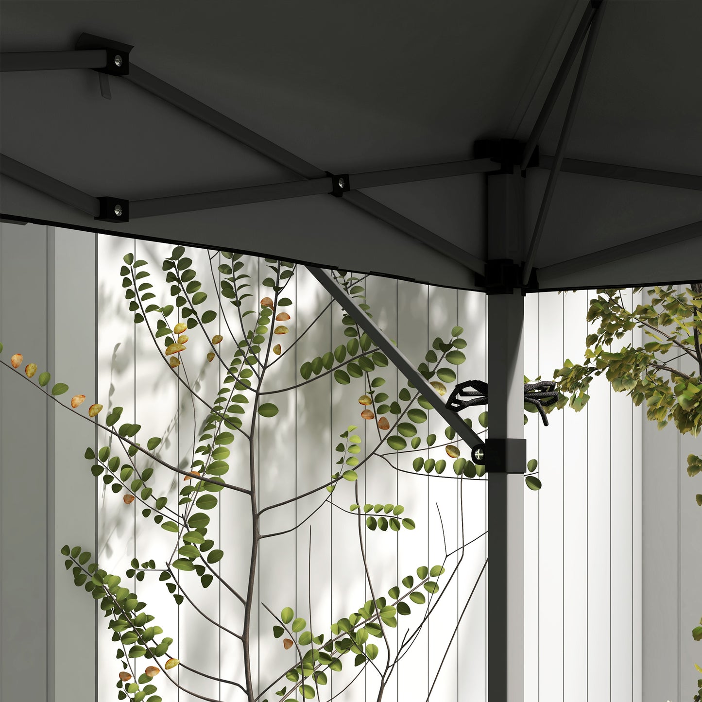 3 x 3m Height Adjustable Pop-Up Gazebo, with Accessories - Grey