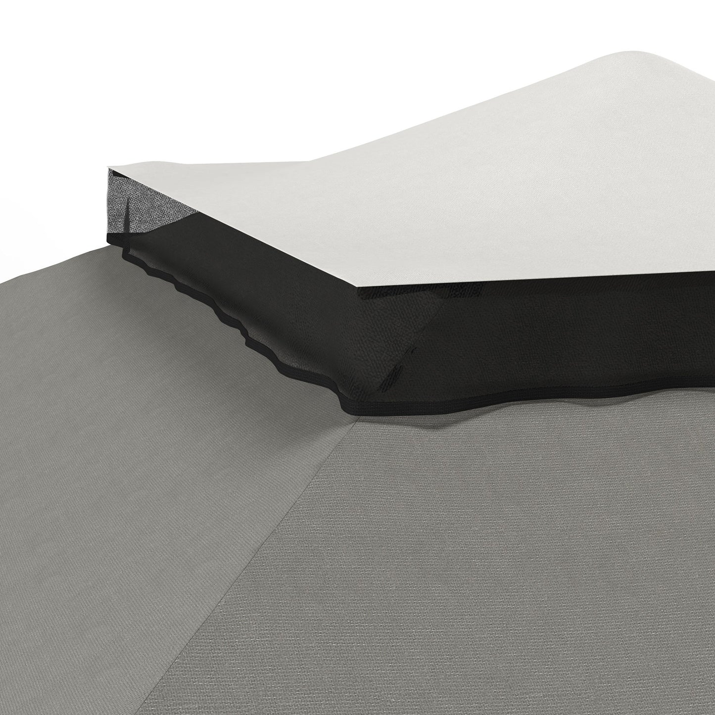 Pop Up Canopy Tent with Double Roof, Zipped Mesh Sidewalls, Carrying Bag, Height Adjustable for Patio Garden, Dark Grey