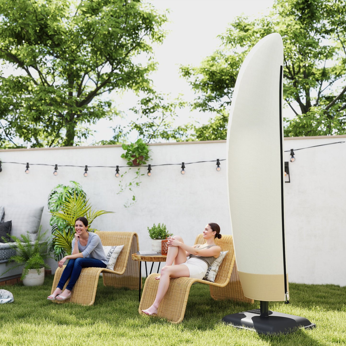 Parasol Cover, 300D Oxford Cantilever Umbrella Cover Fit for 2-4m Parasol