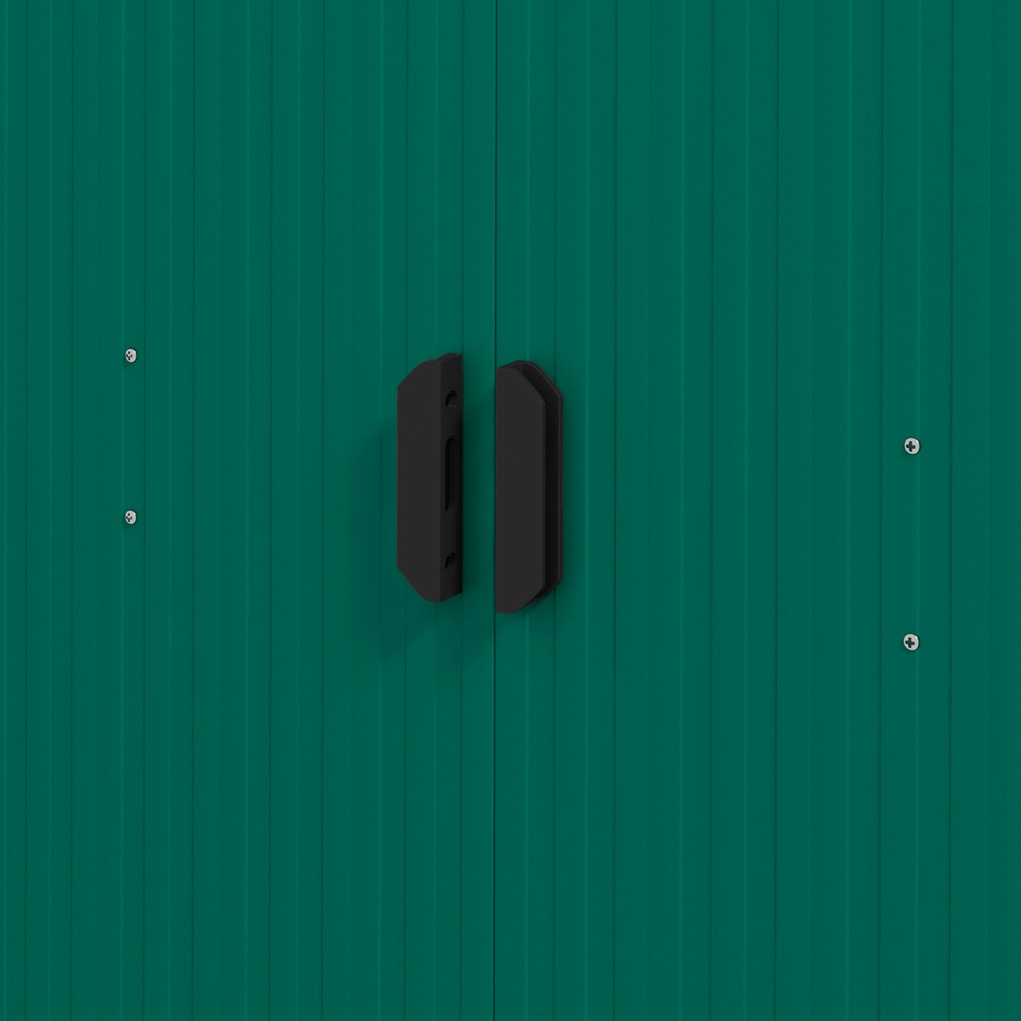 6.5ft x 3.5ft Metal Garden Storage Shed for Outdoor Tool Storage with Double Sliding Doors, Green
