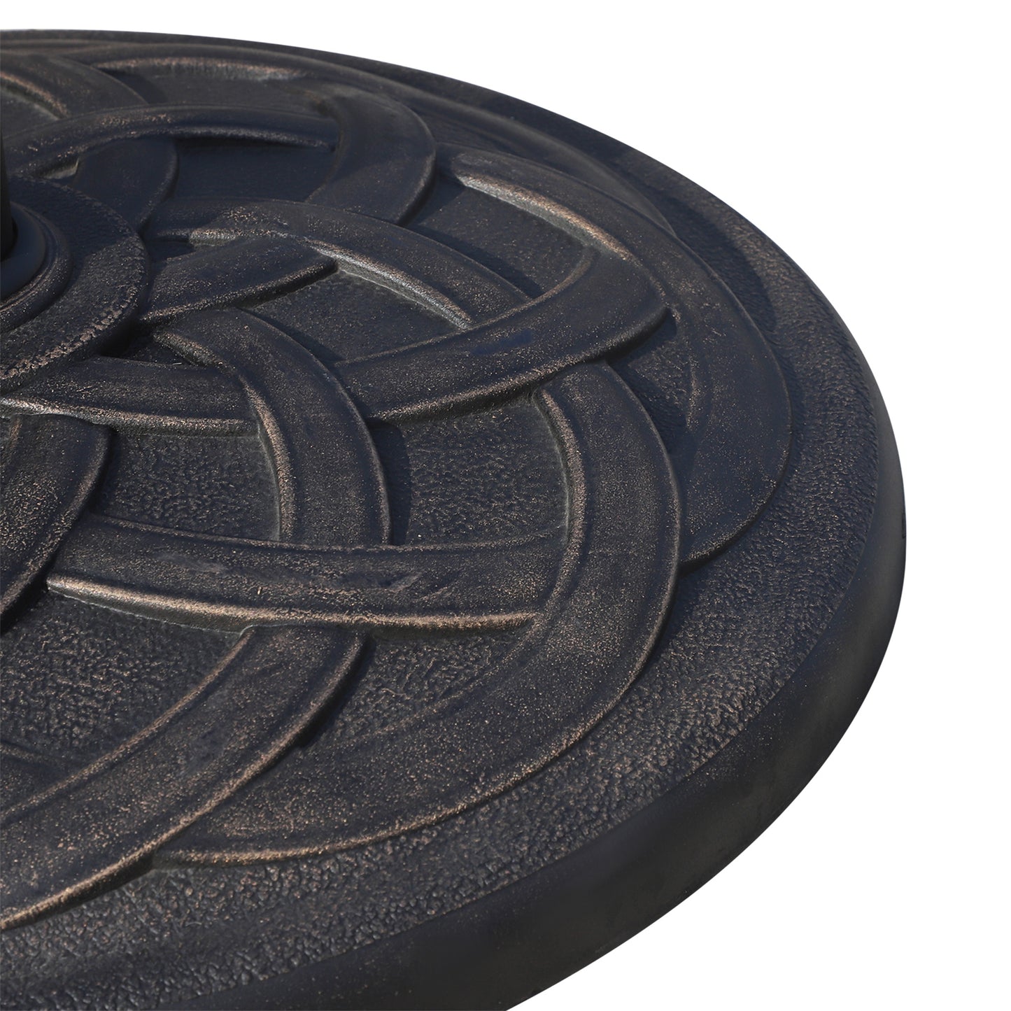 19KG Resin Umbrella Base Garden Parasol Base Stand Round Sun Shade Holder Suitable For Pole Between Φ38mm to Φ48mm