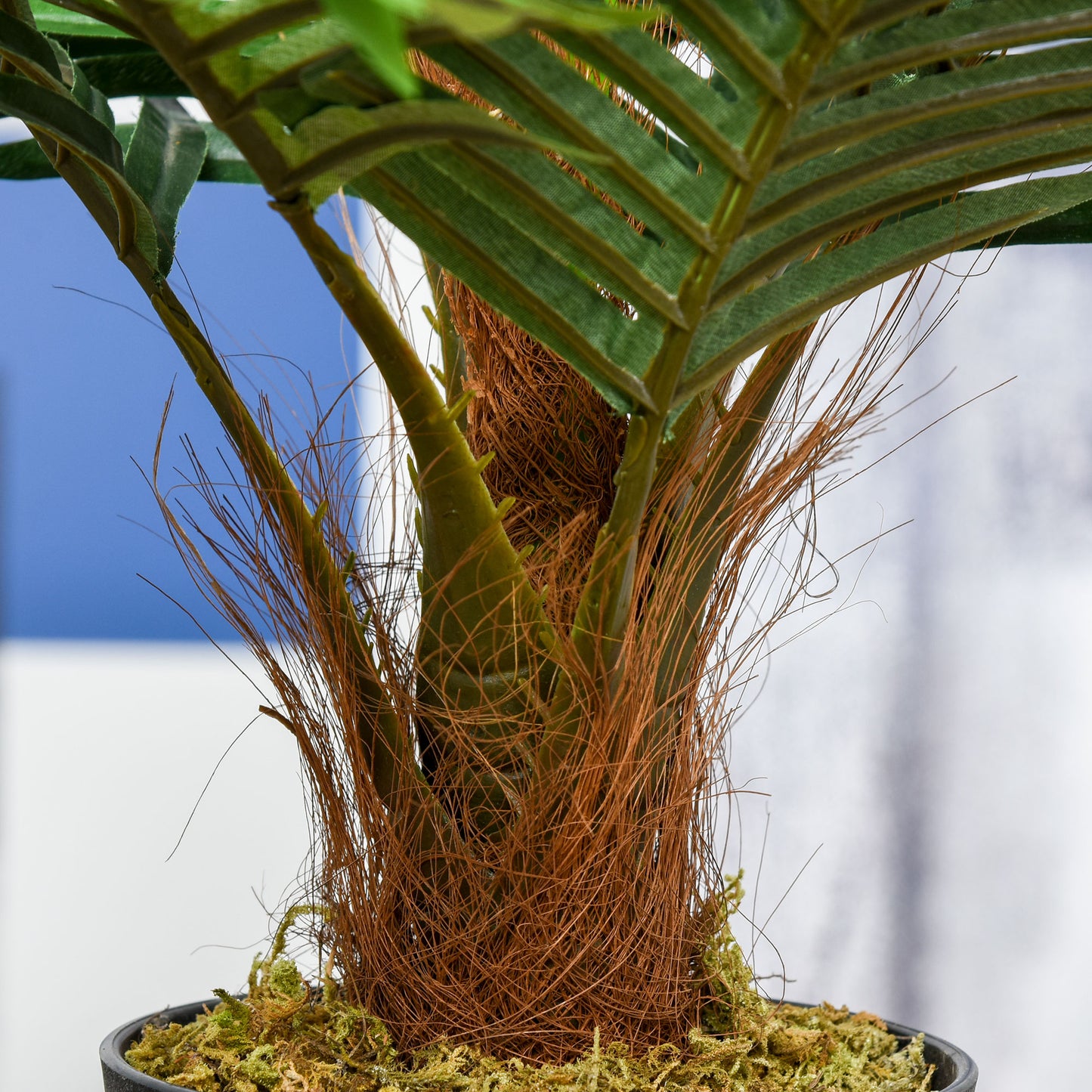 60cm Artificial Palm Tree Fake Plant in Pot - White