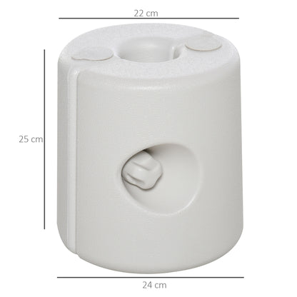 4 Pack 36 kg Gazebo Weights, Canopy Tent Weights with Rapid Clip, Gazebo Leg Weights Fill with Sand or Water, White