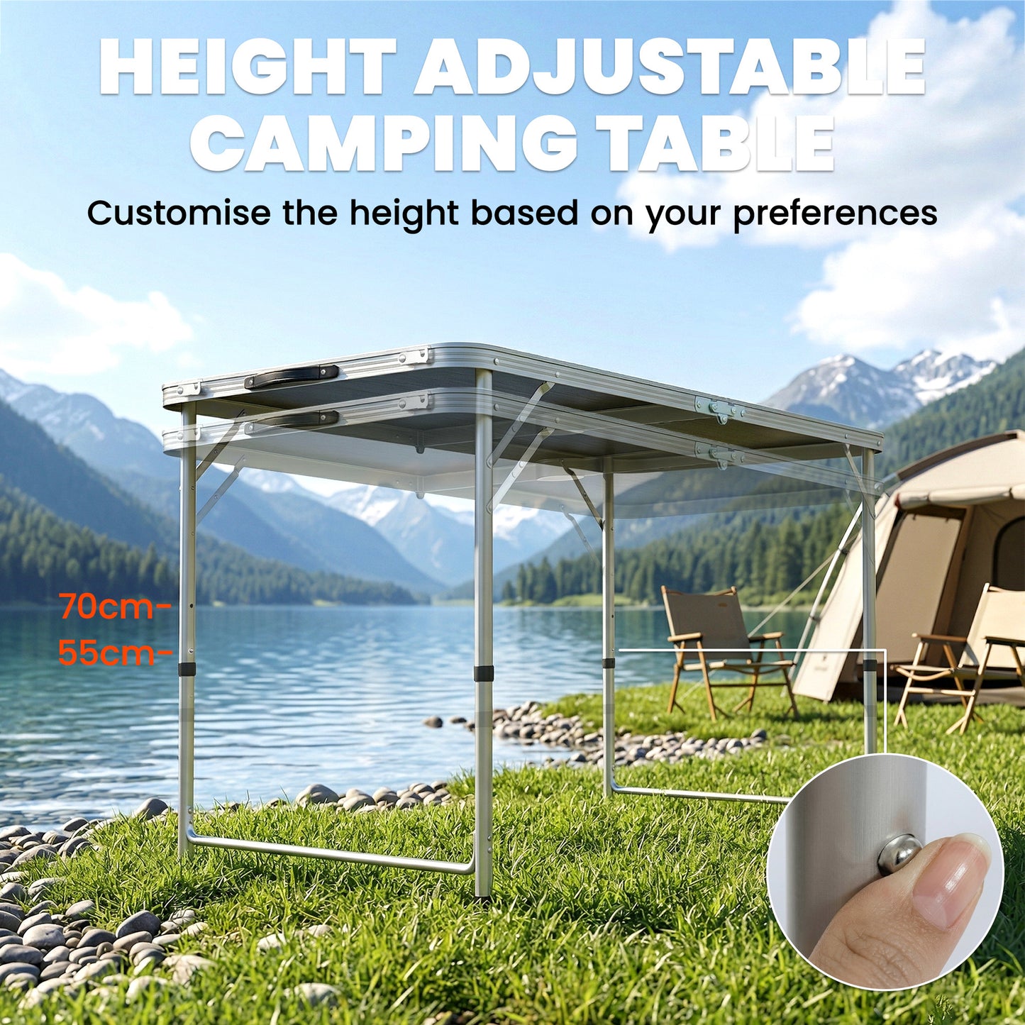 Four-Person Foldable Aluminium Picnic Set