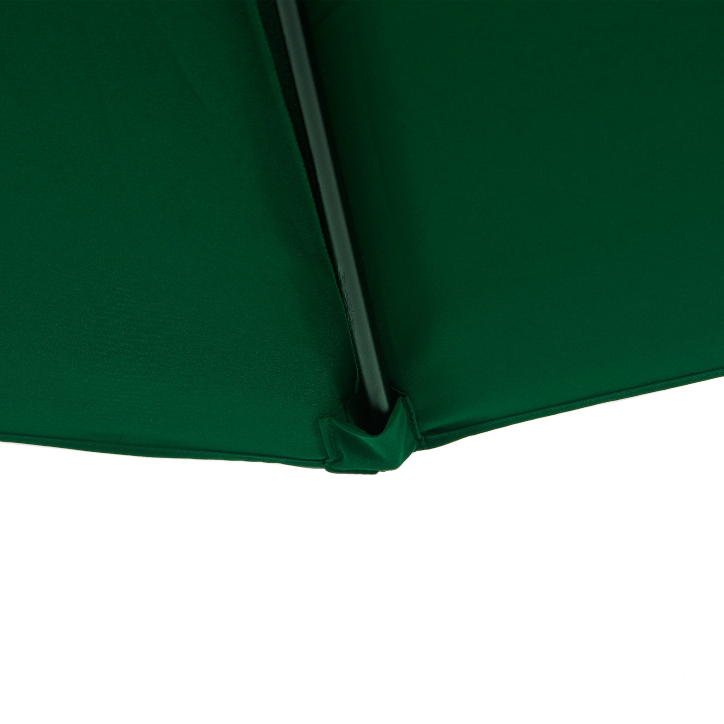 3(m) Half Parasol, Semi Round Umbrella with Metal Frame, Crank Handle for Balcony, Garden, Green